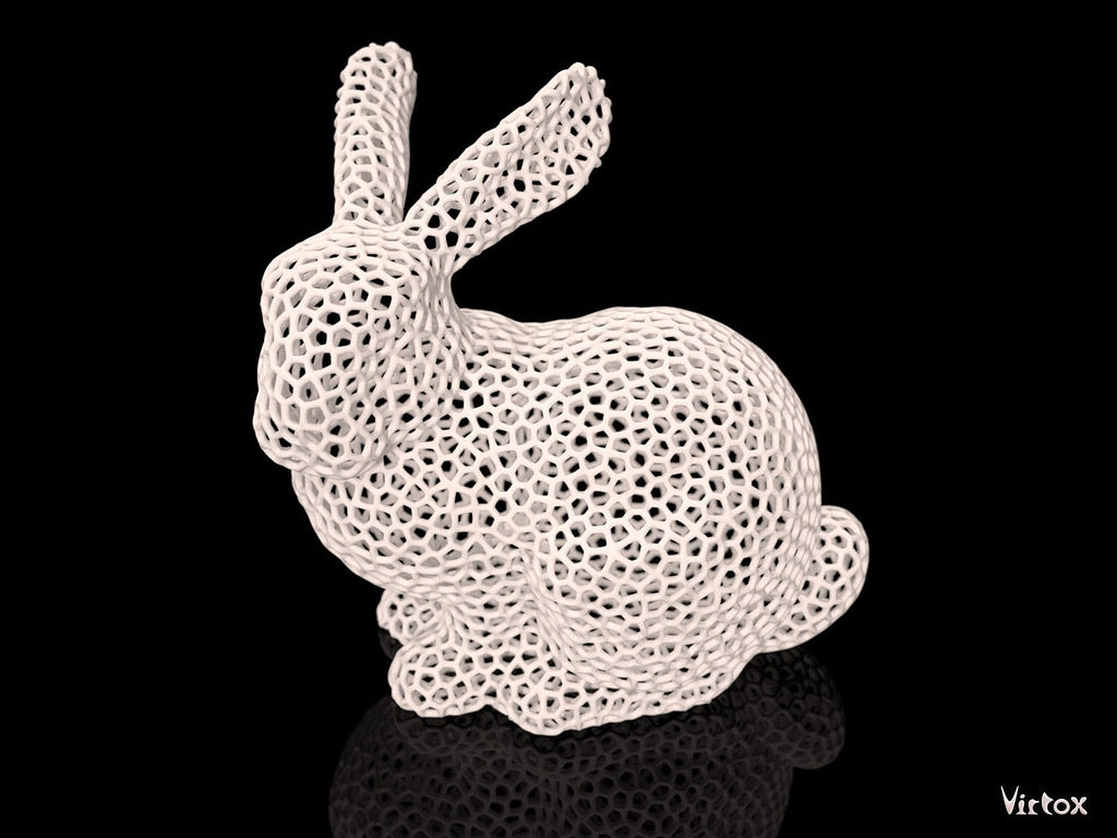 Stanford Easter Bunny - Voronoi – 3D Baskı Modeli