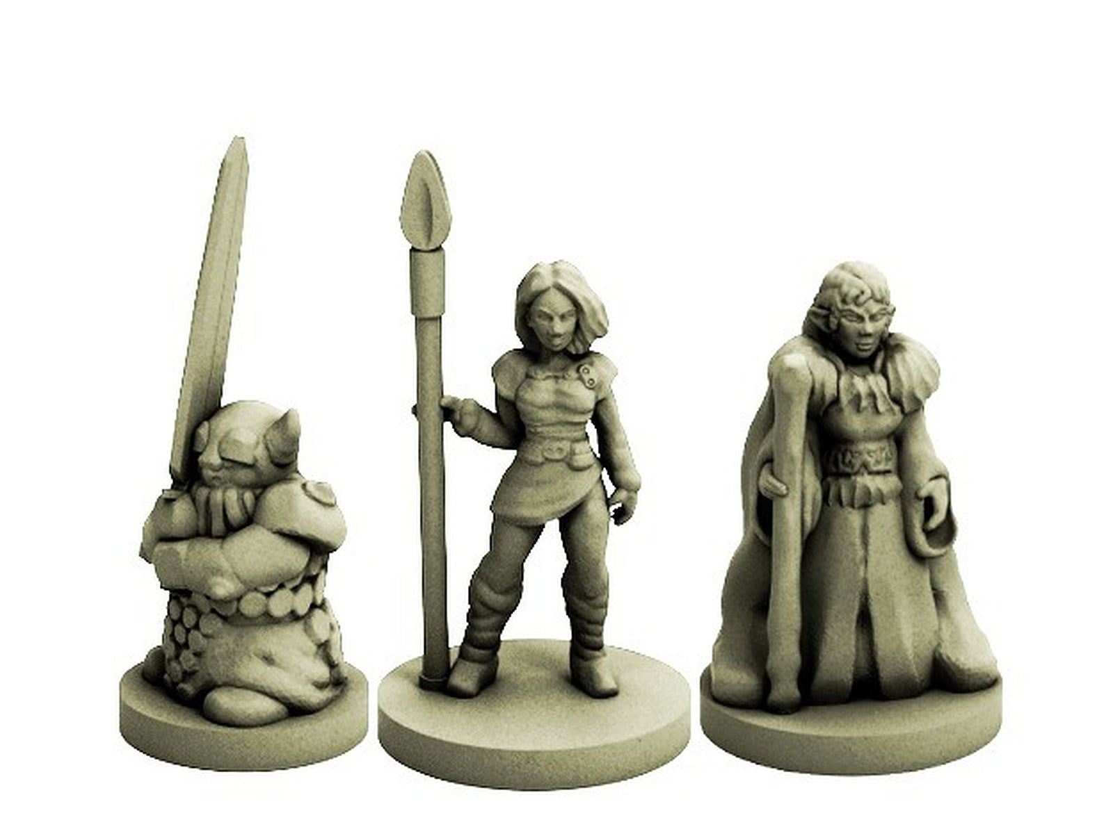 Fantasy Adventuring Party (18mm scale) – 3D Baskı Modeli