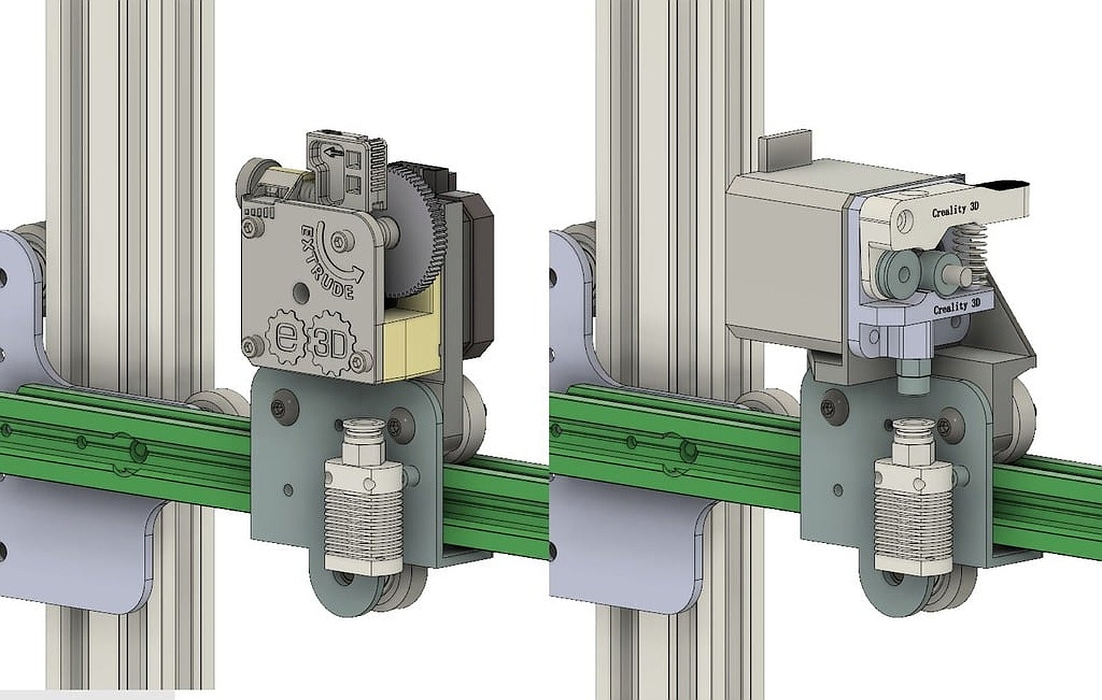 ENDER 3 / CR-10 Direct Extrusion Mount – 3D Baskı Modeli
