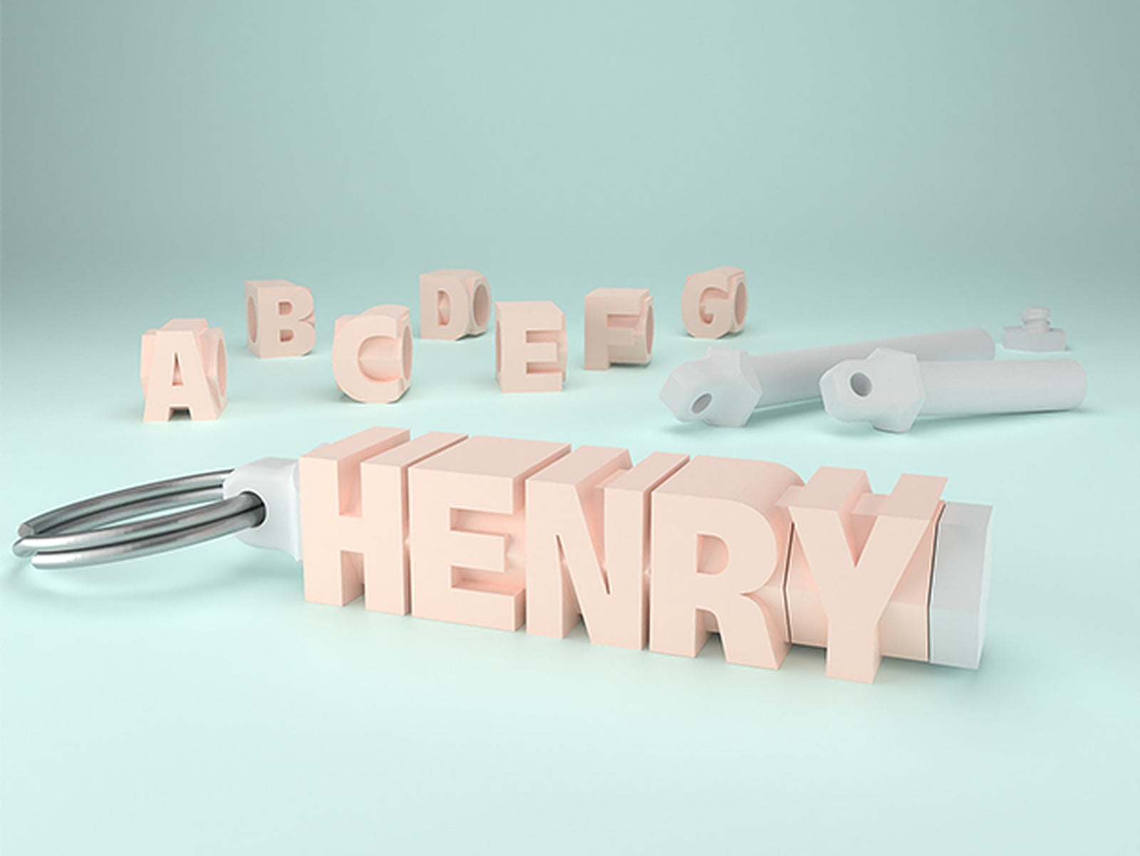 Customizable fidget Name anahtarlık spinner – 3D Baskı Modeli