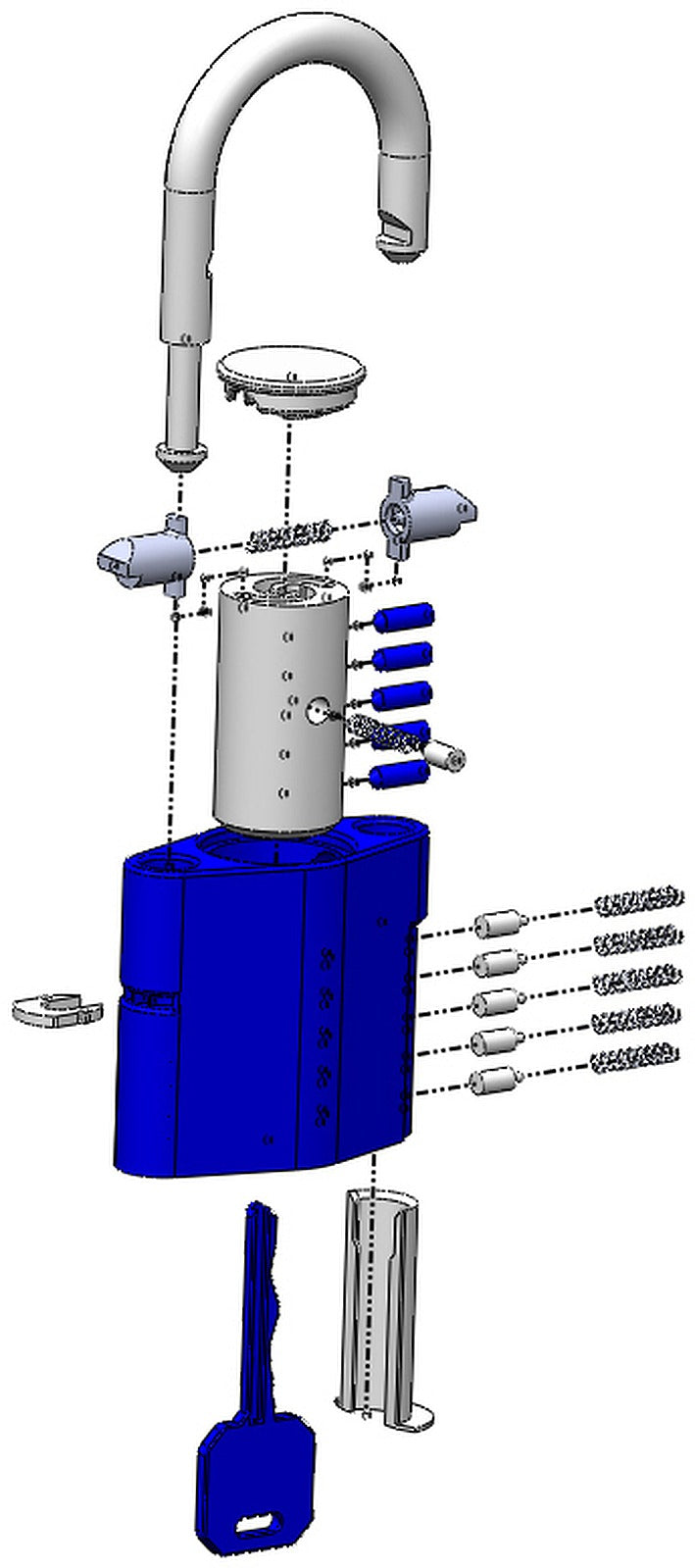 Functional Pin Tumbler Padlock Model – 3D Baskı Modeli