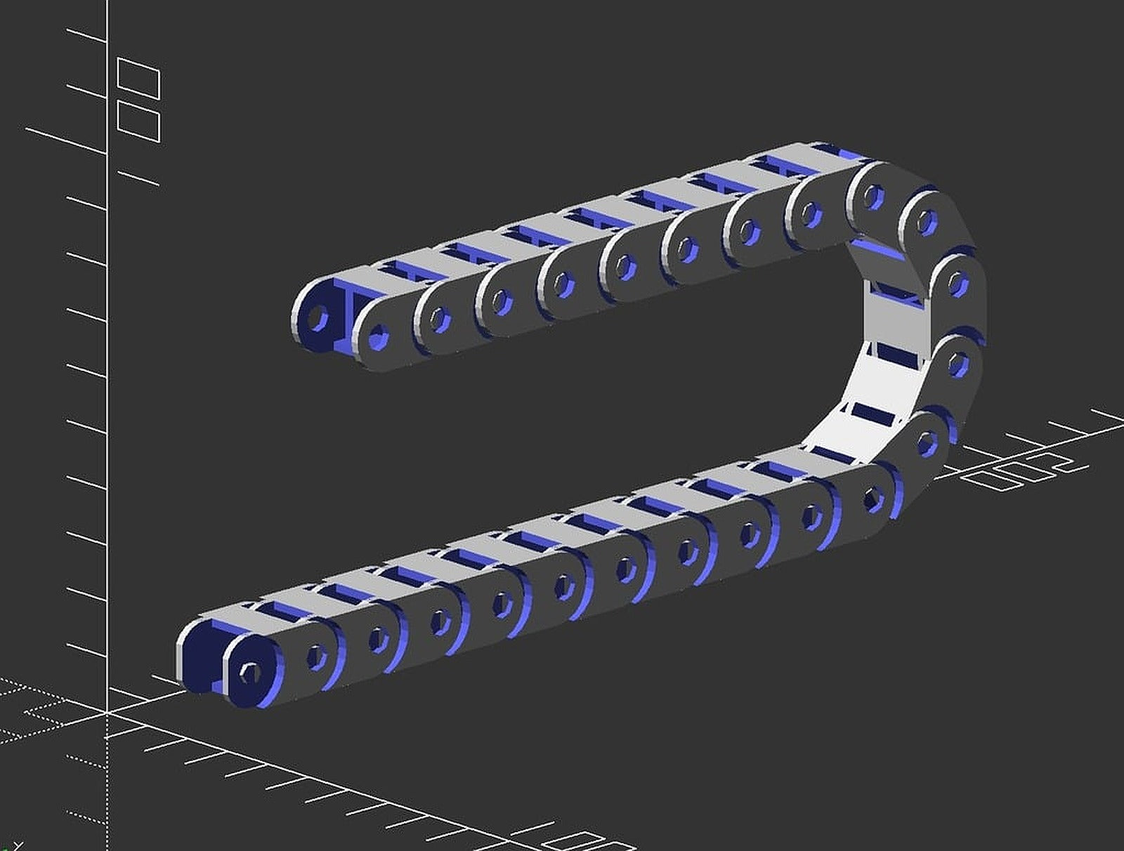 Fully Parametric Cable Chain – 3D Baskı Modeli