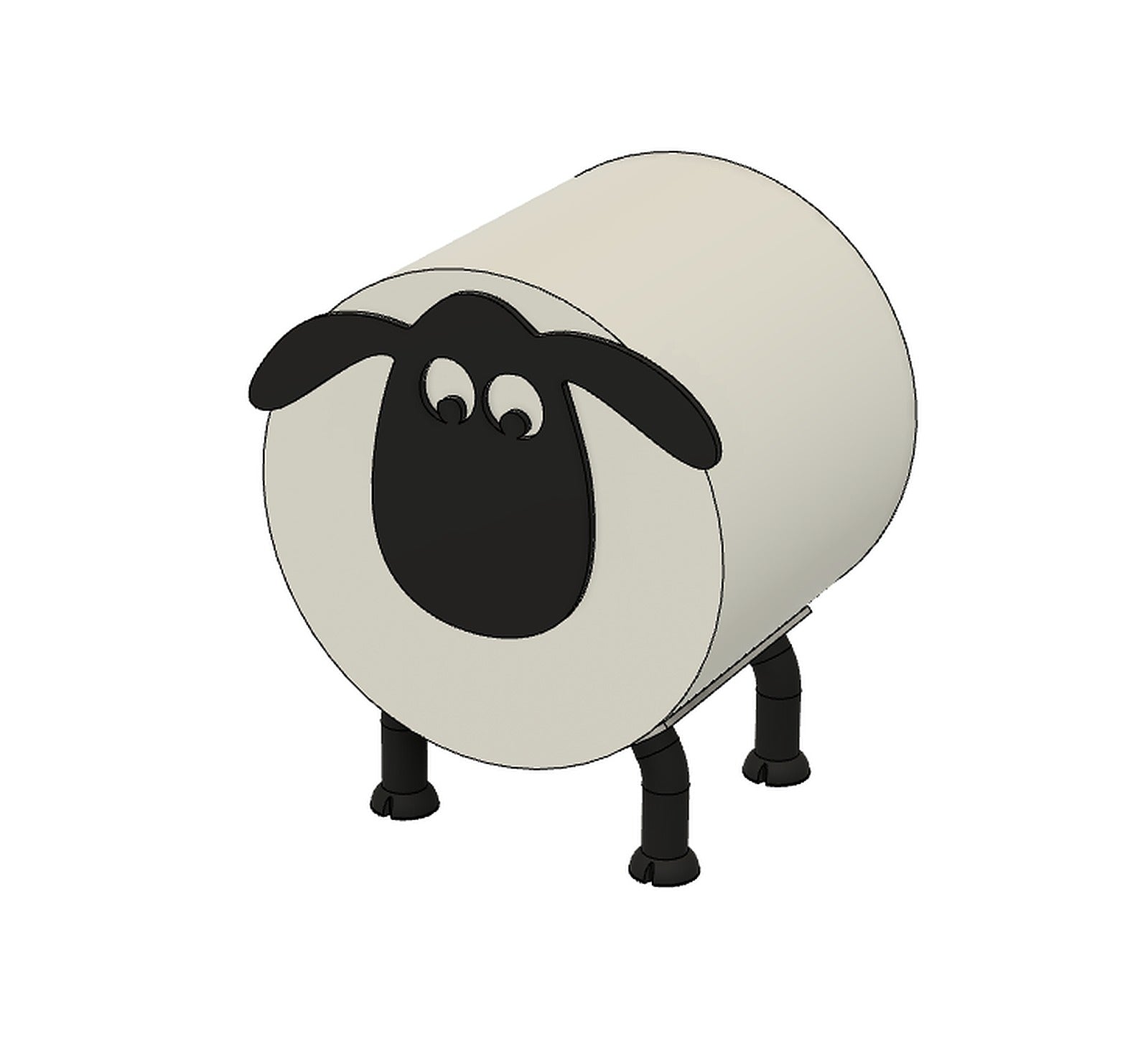 Shaun the Sheep Toilet Paper Roll stand (Easy to Print) – 3D Baskı Modeli