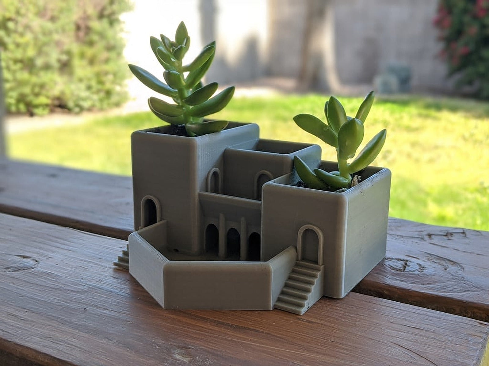 Roman Terrace Garden Succulent saksı – 3D Baskı Modeli
