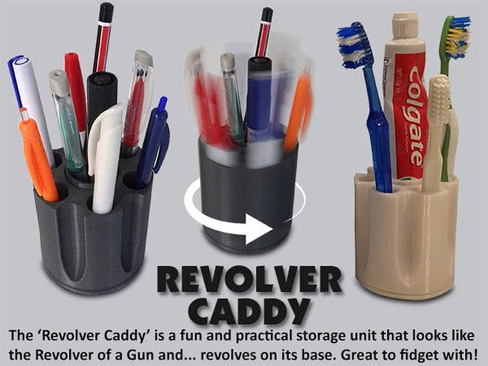 Revolver Caddy – 3D Baskı Modeli