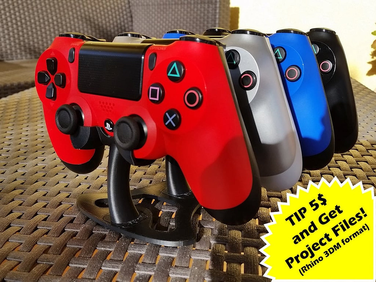 DualShock 4 Multiple stand – 3D Baskı Modeli