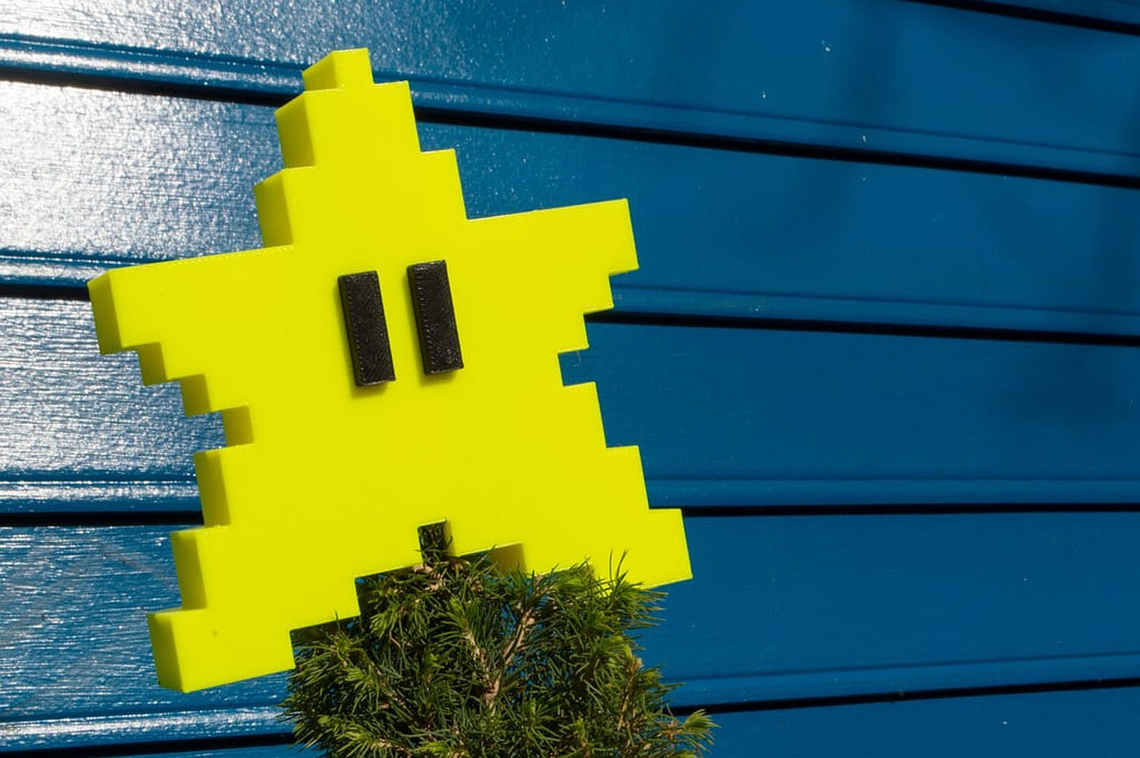 Super Mario Bros. Pixel Star Tree Topper – 3D Baskı Modeli