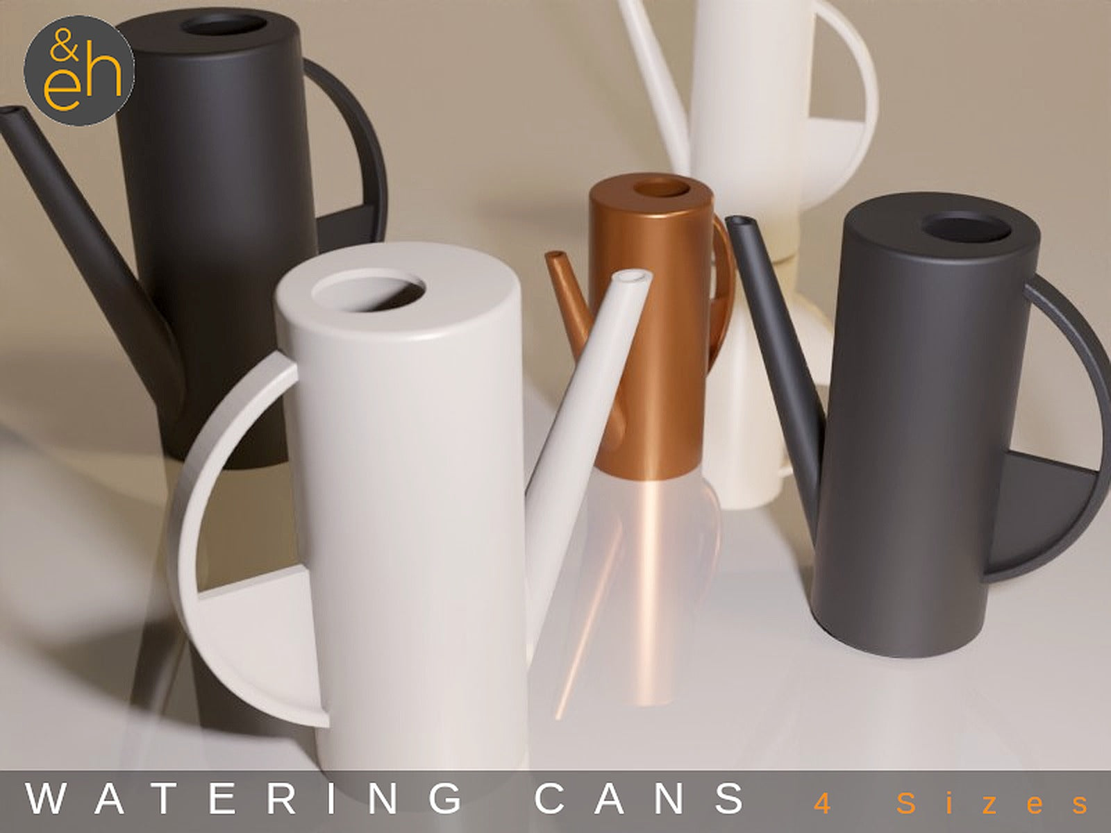 Watering Can - 4 Sizes, Succulents, Cacti, Greenhouse – 3D Baskı Modeli