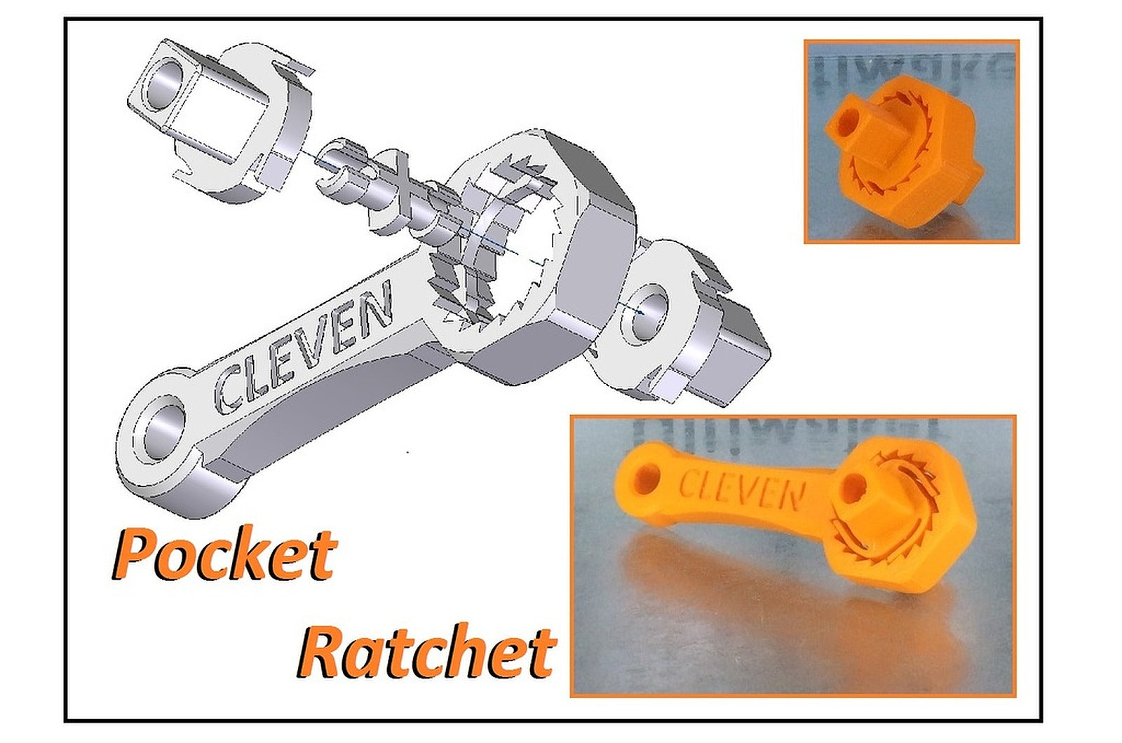 Pocket Ratchet Wrench – 3D Baskı Modeli