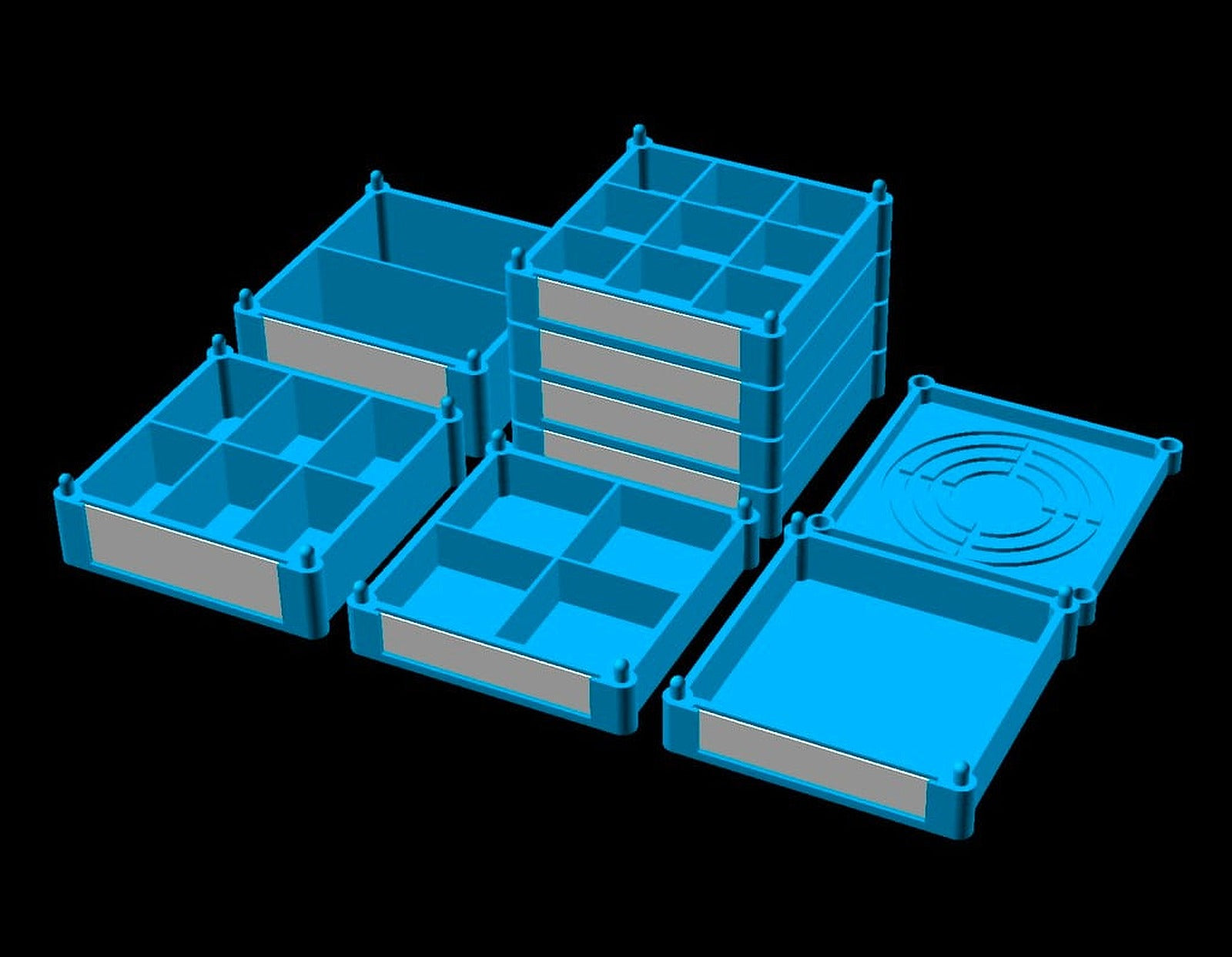 STACKABLE kutu/düzenleyiciS kutu/düzenleyici MICRO – 3D Baskı Modeli