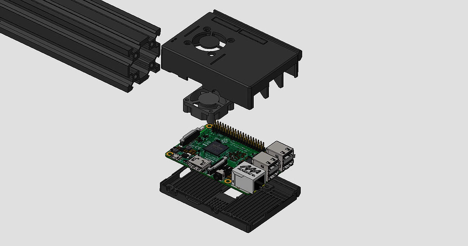 Ender 3 Raspberry Pi Dual Rails Enclosure – 3D Baskı Modeli