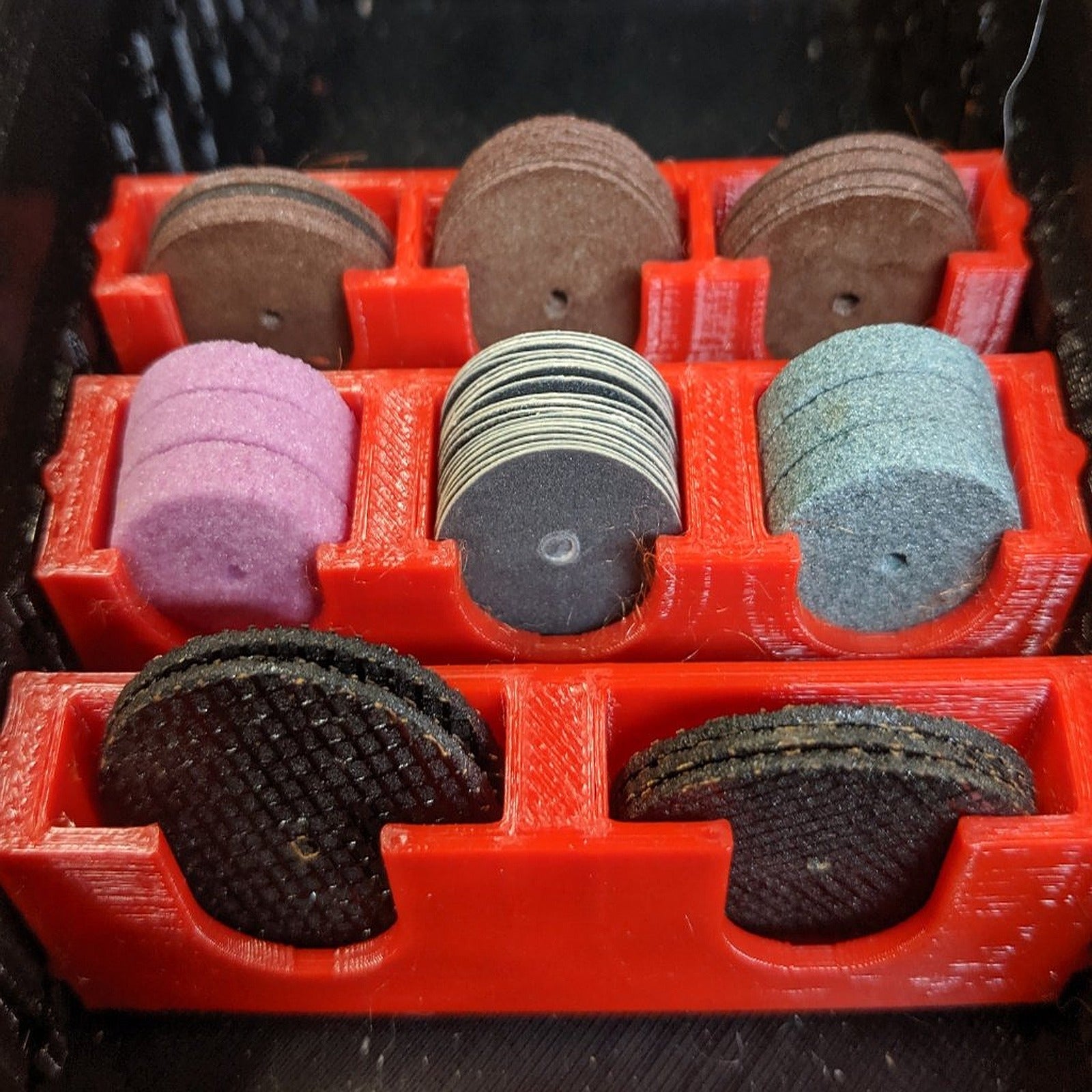 Dremel Disc stand for Milwaukee Packout kutu/düzenleyicis – 3D Baskı Modeli