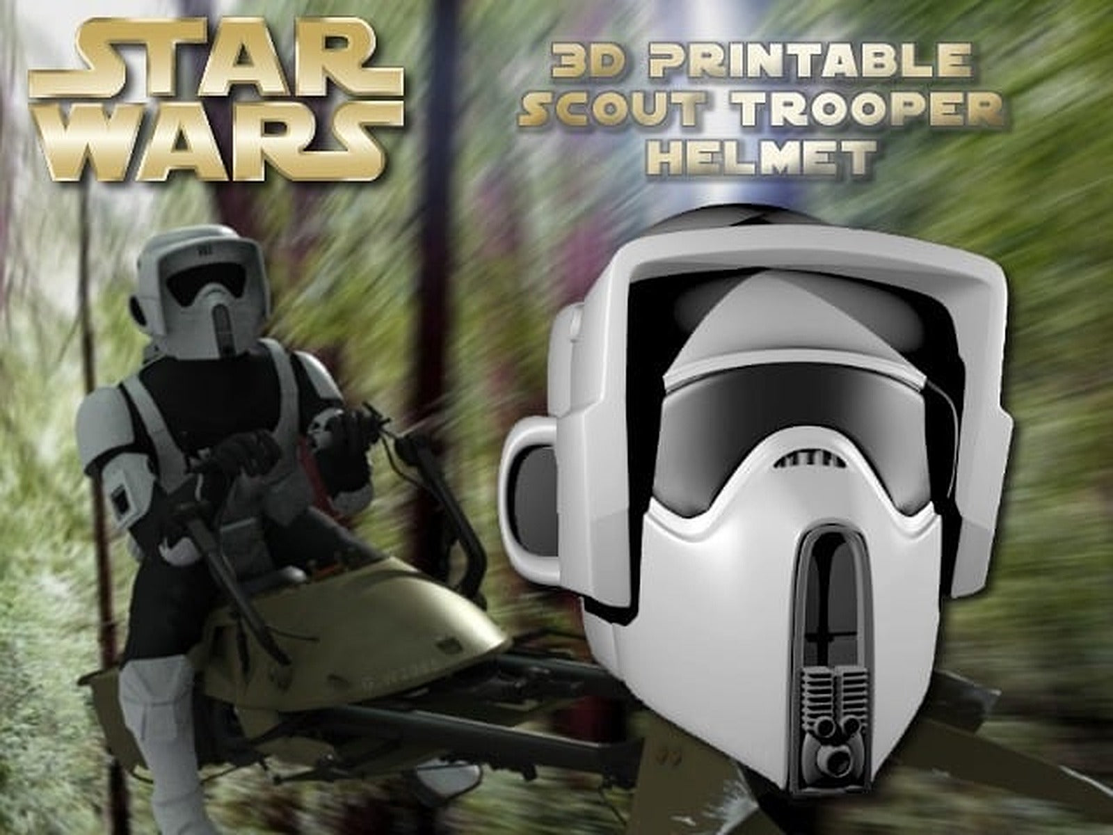 Scout Trooper Helmet (Hi-res) – 3D Baskı Modeli