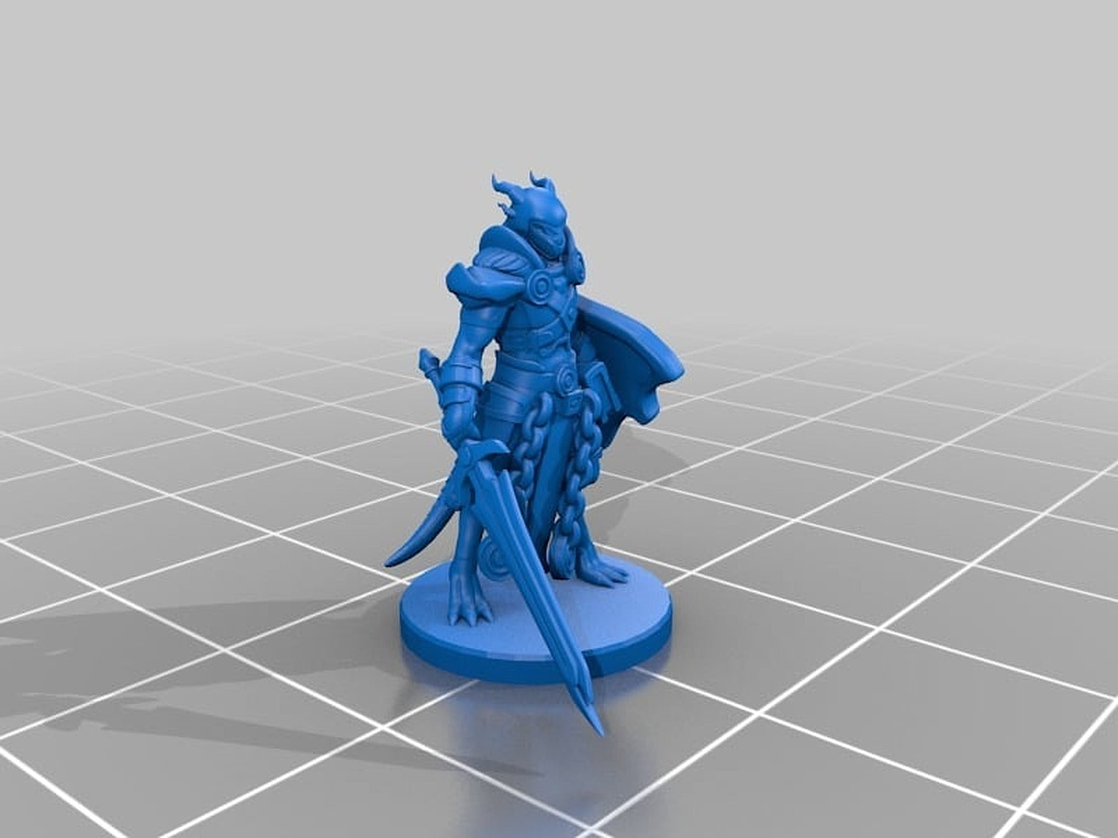 Dragonborn Paladin Miniature – 3D Baskı Modeli