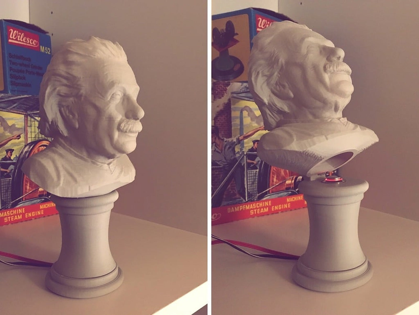 Einstein Bust With Secret Switch – 3D Baskı Modeli
