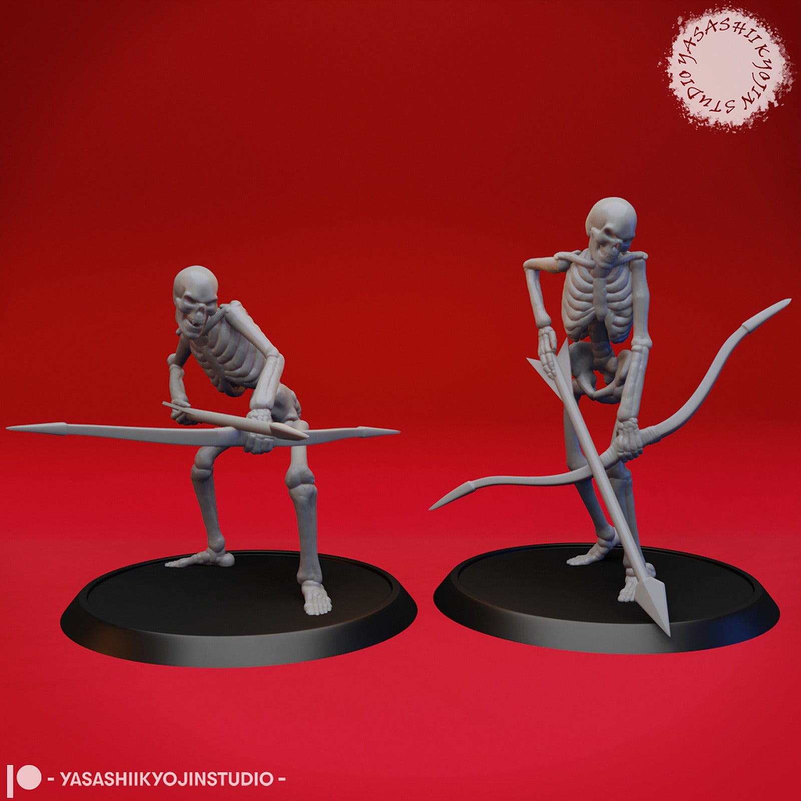 Undead Skeleton Archers - Tabletop Miniature – 3D Baskı Modeli