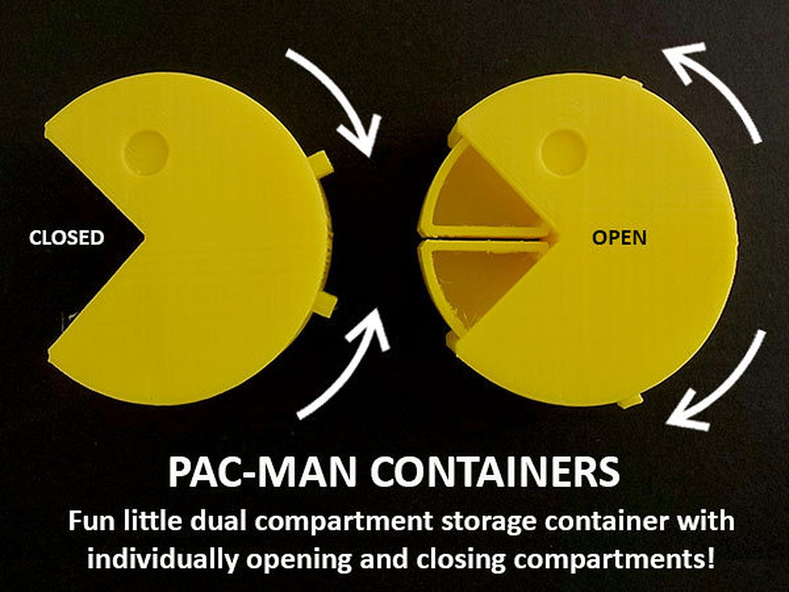 Pac-Man Containers – 3D Baskı Modeli