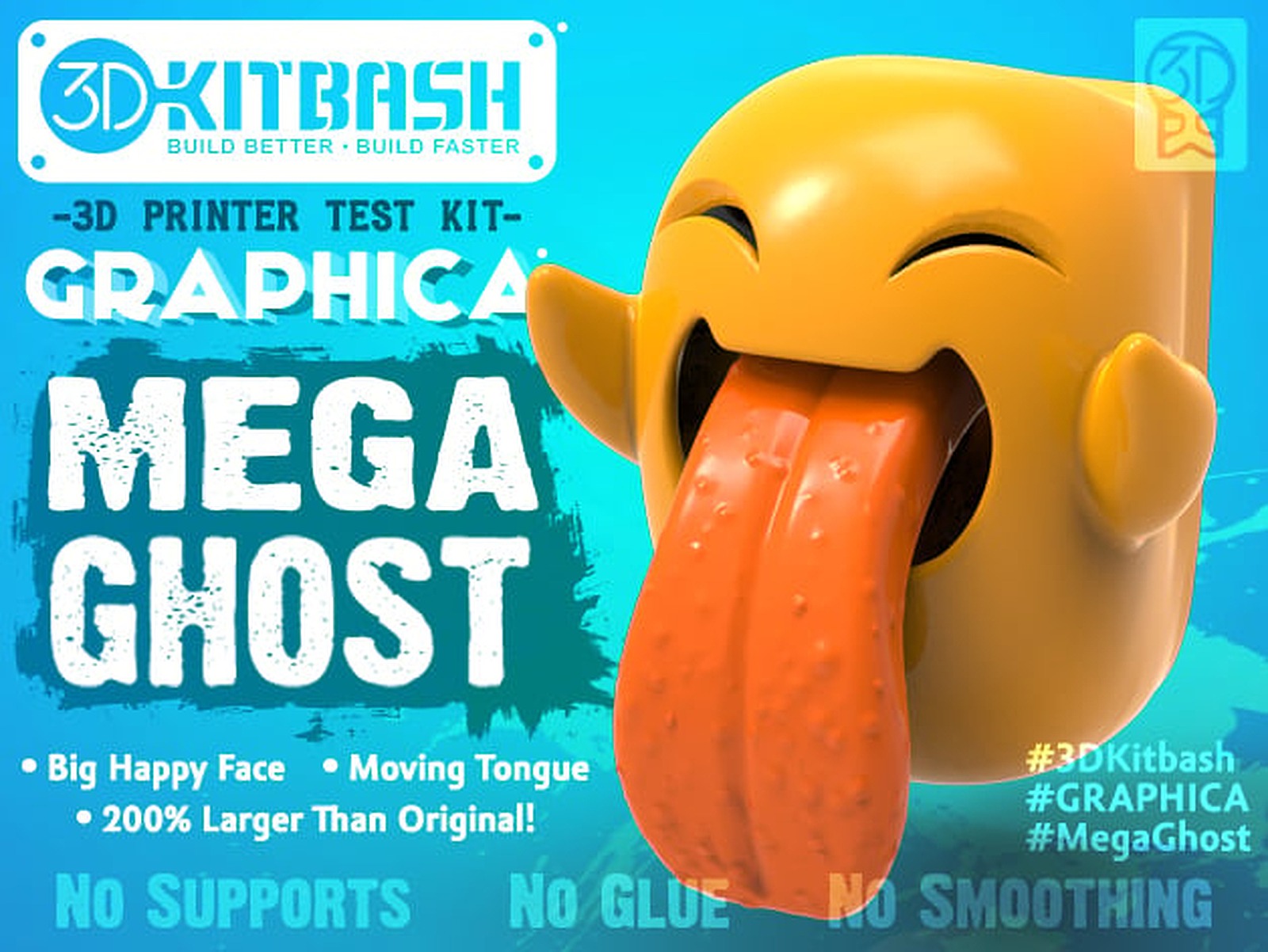Graphica: MEGA Ghost - Print & Play - via 3DKitbash.com – 3D Baskı Modeli