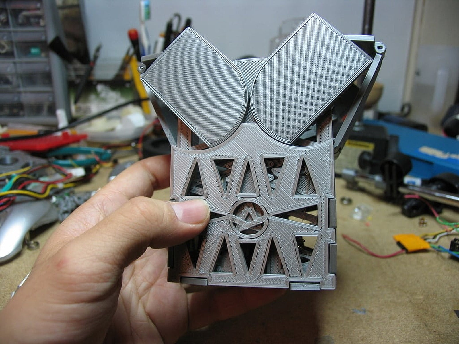 Non-warping complex deck kutu/düzenleyici with spring – 3D Baskı Modeli