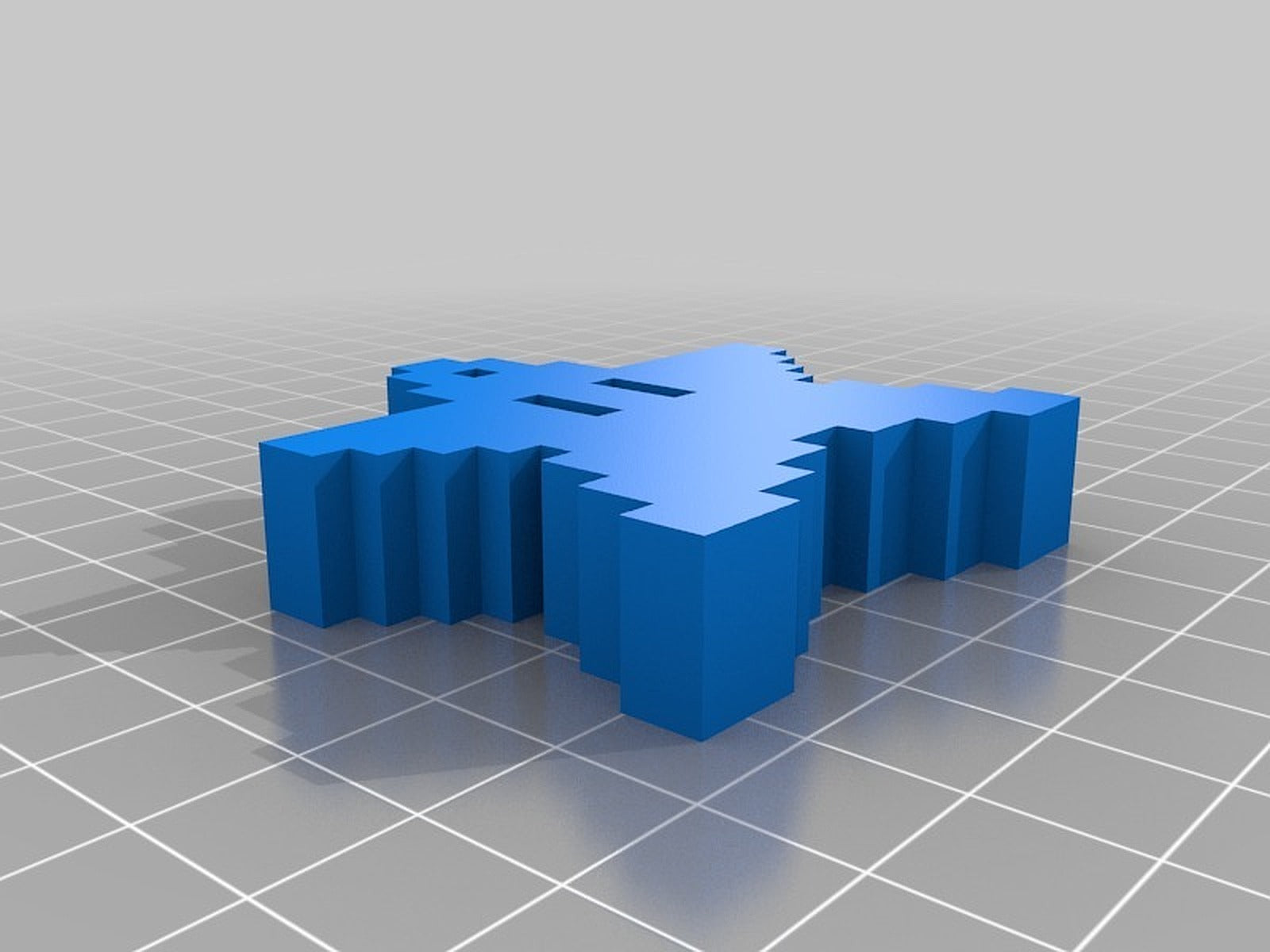 Pixel Christmas star & moon – 3D Baskı Modeli