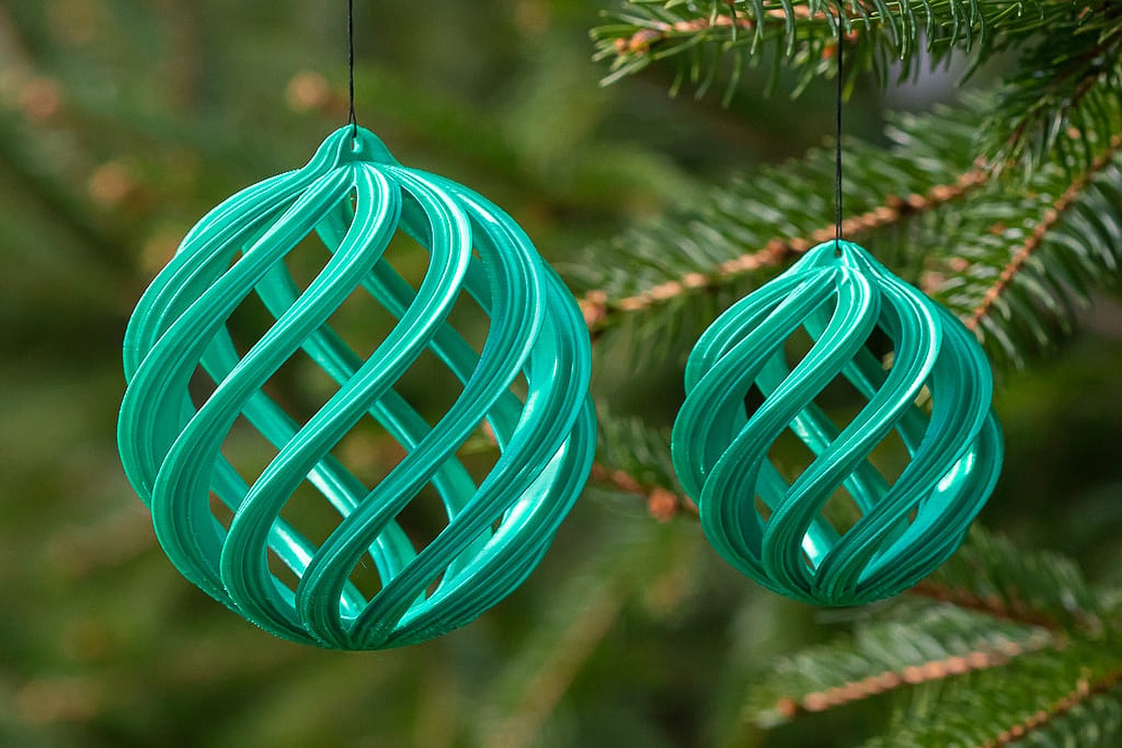Spiral Christmas Balls – 3D Baskı Modeli