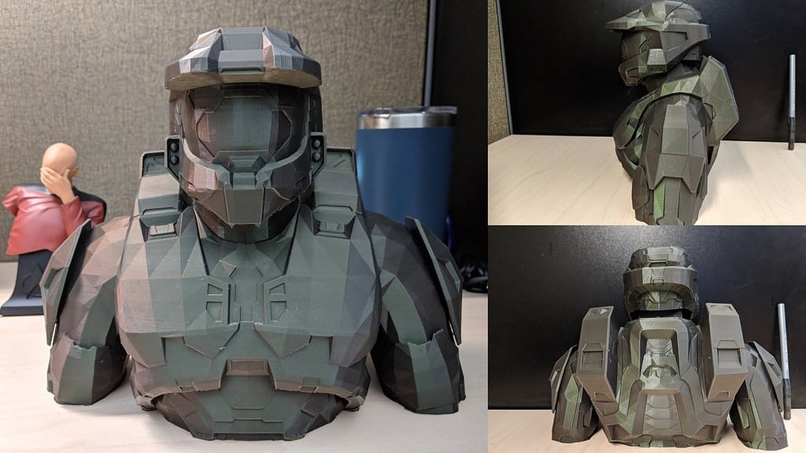 Halo Master Chief Bust and figür – 3D Baskı Modeli