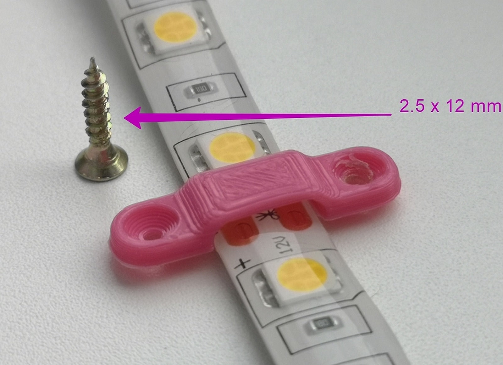 Waterproof LED strip mount – 3D Baskı Modeli