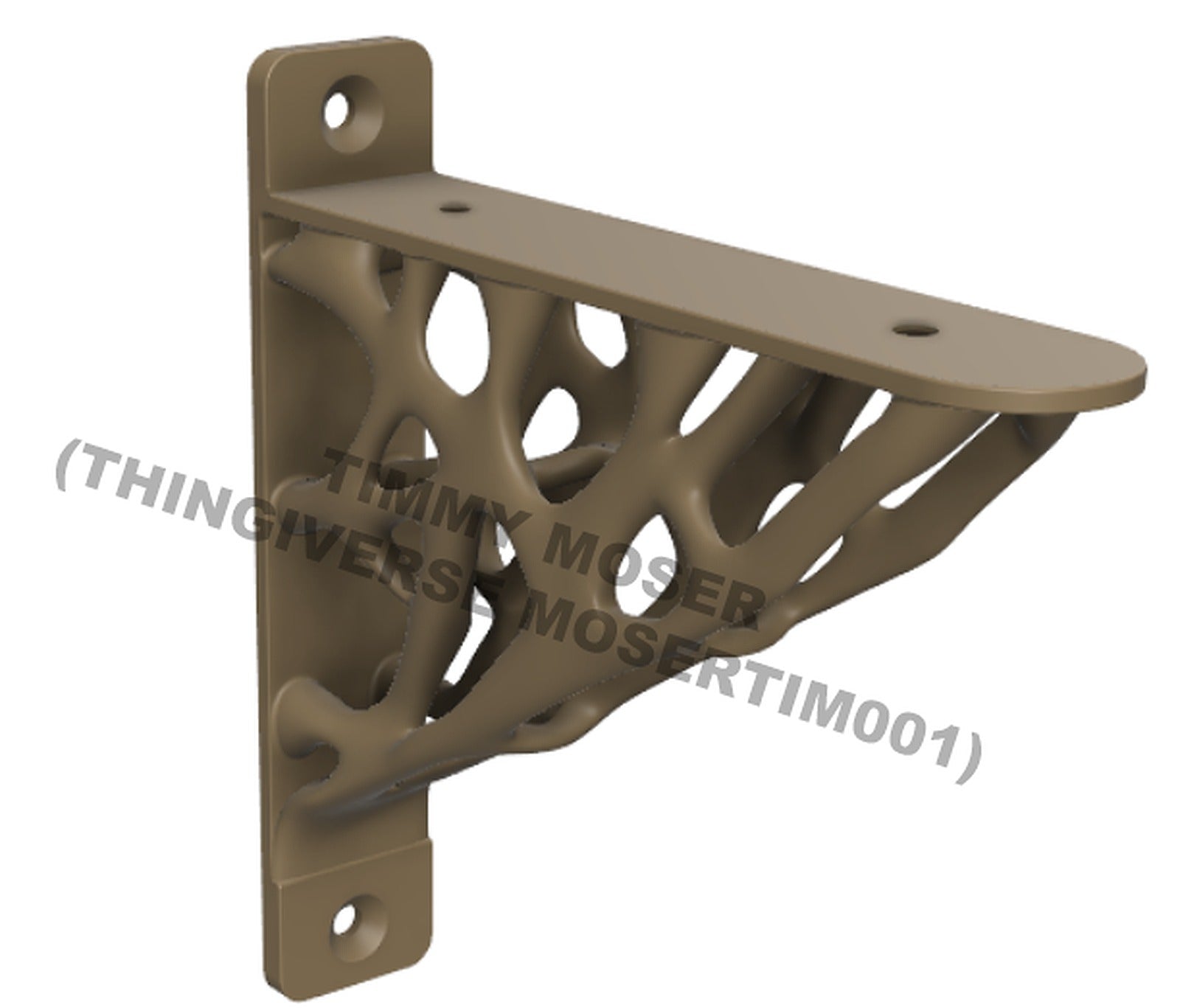 Shelf braket - Topology Optimization – 3D Baskı Modeli