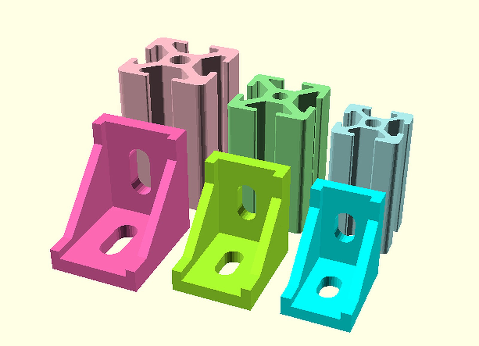 Customizable Tslot profile – 3D Baskı Modeli