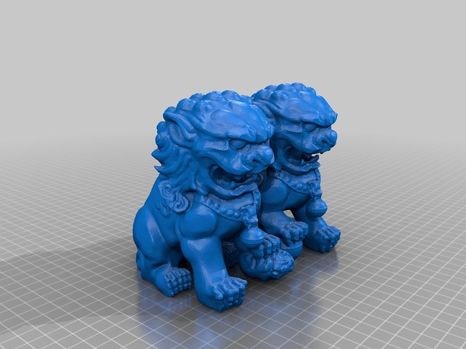 Chinese guardian lions – 3D Baskı Modeli