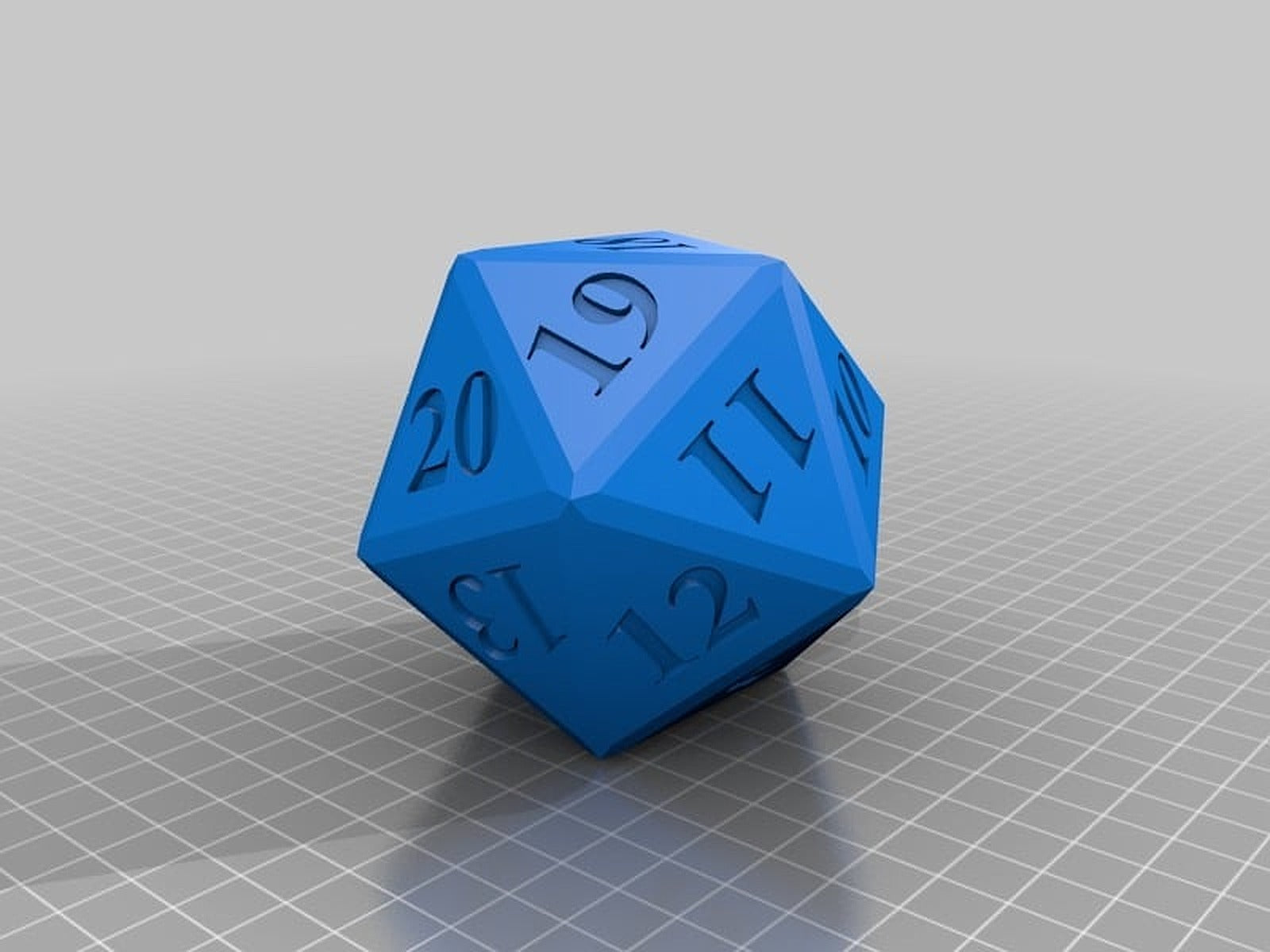 D20 Countdown die (dice stand) – 3D Baskı Modeli
