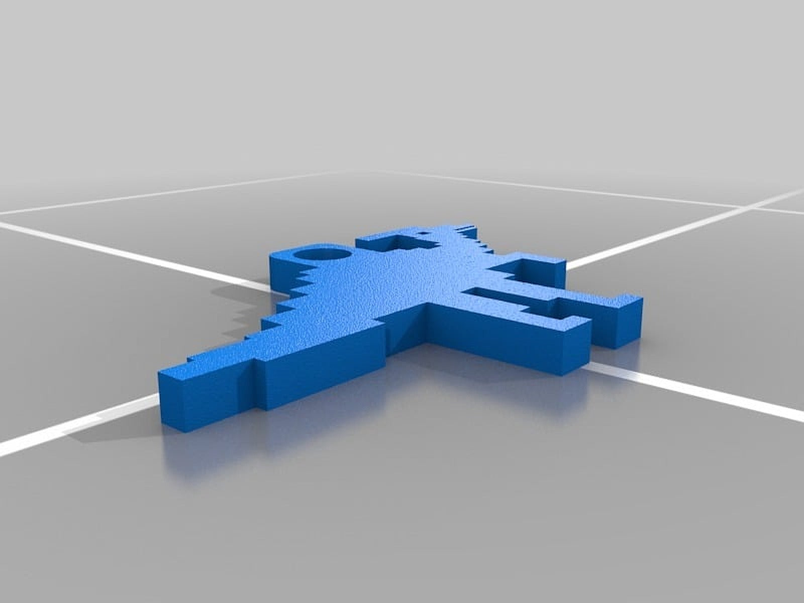 dino 8-bit anahtarlık – 3D Baskı Modeli