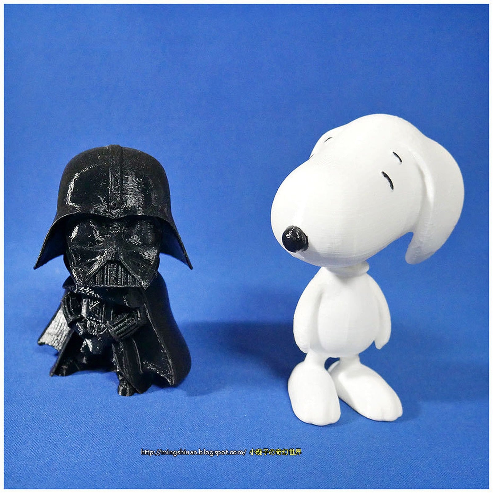 Rotatable and interchangeable heads-Star Wars - Darth Vader & Snoopy – 3D Baskı Modeli