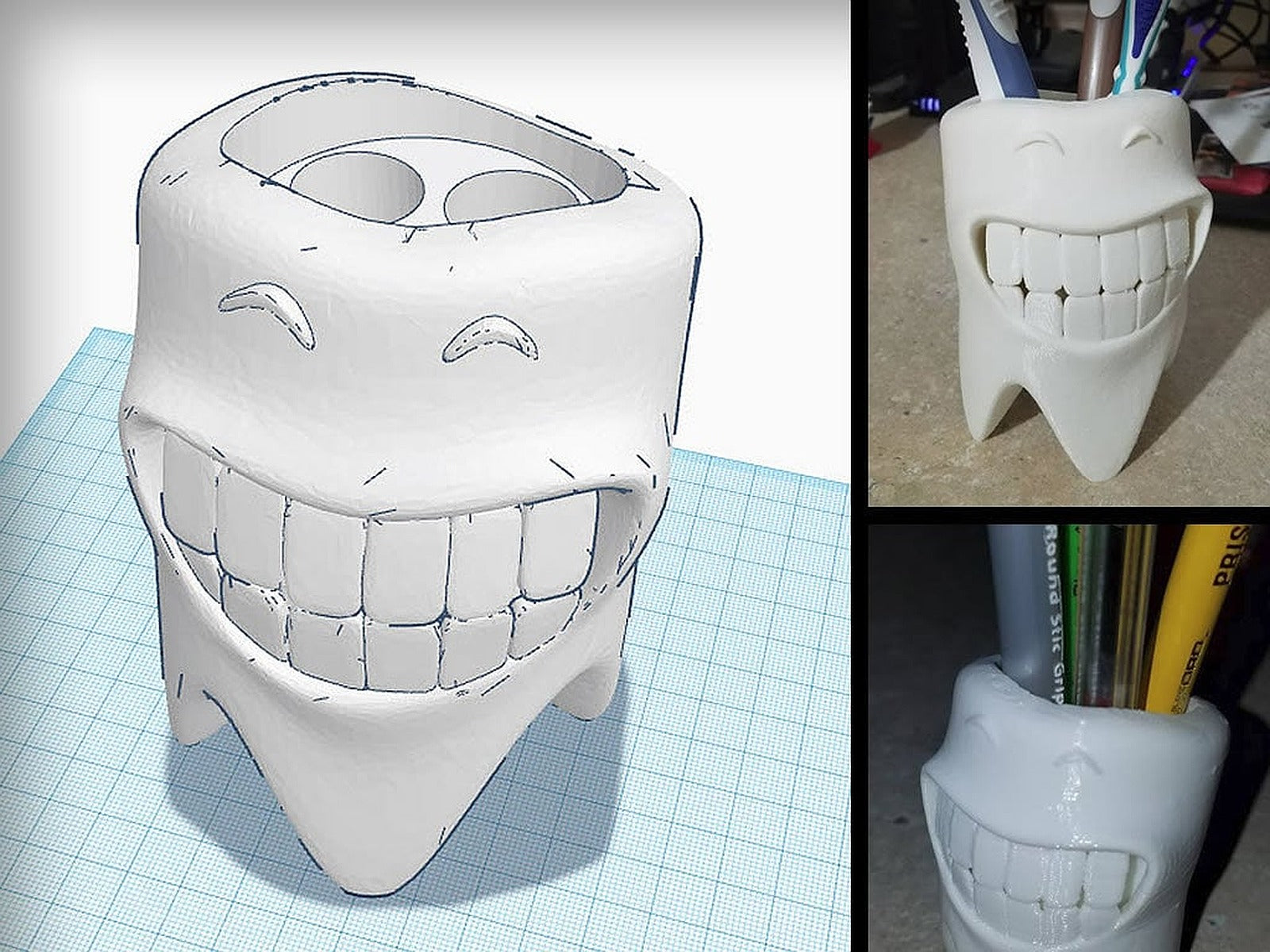 Smiling Toothbrush stand – 3D Baskı Modeli