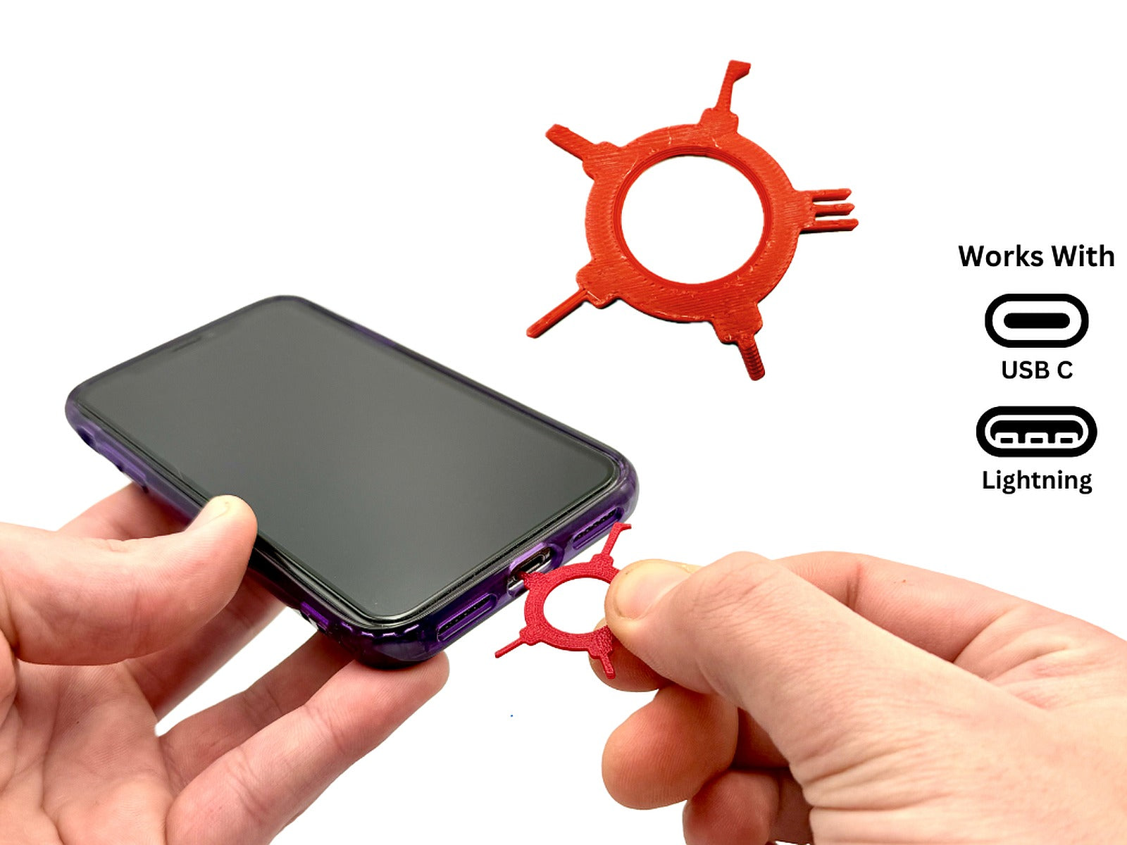 Charging Port Cleaning Tool for telefon & Laptop, Lightning, USB C - Lint Lifter – 3D Baskı Modeli