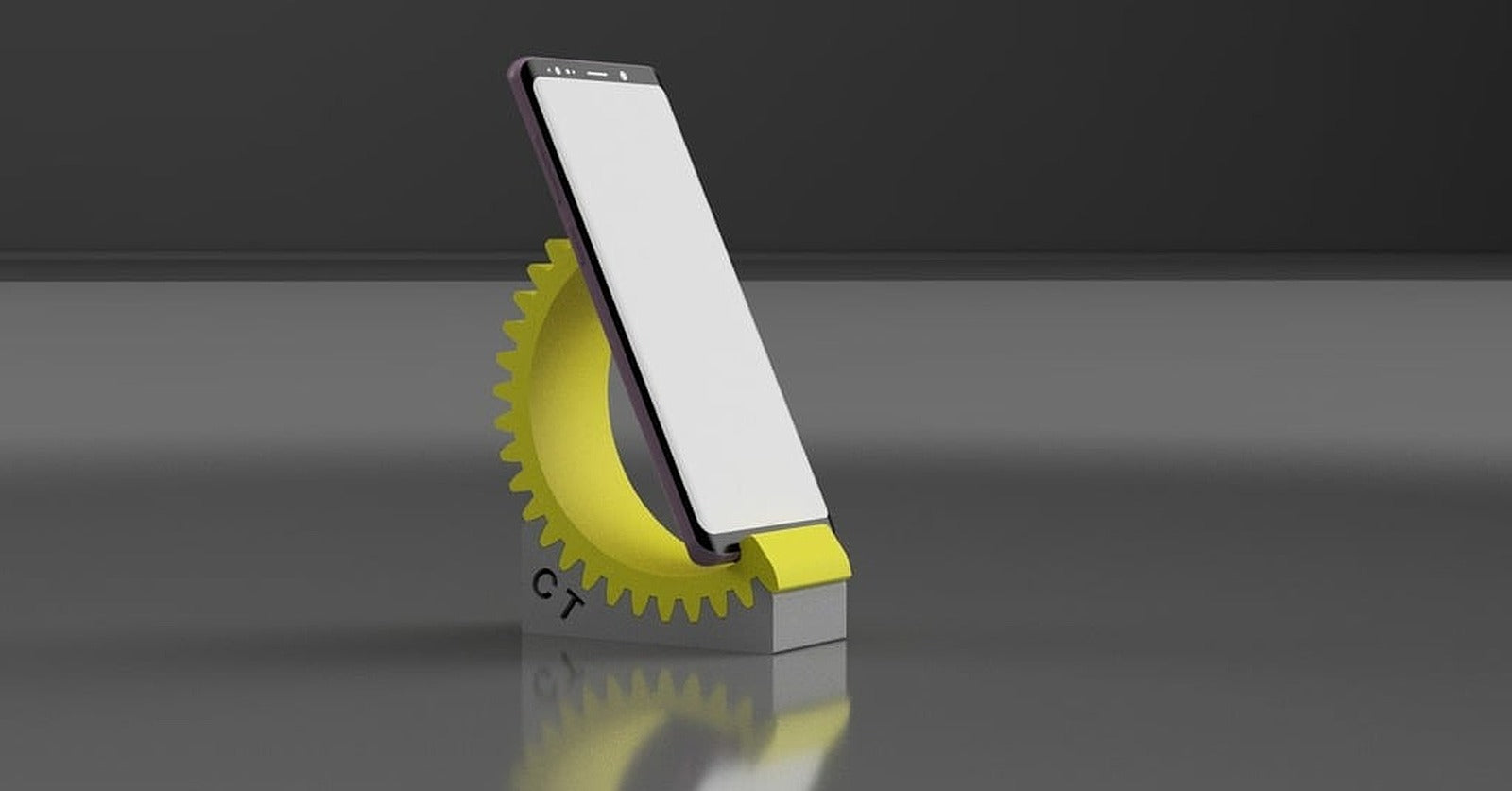 Geared smartphone stand – 3D Baskı Modeli