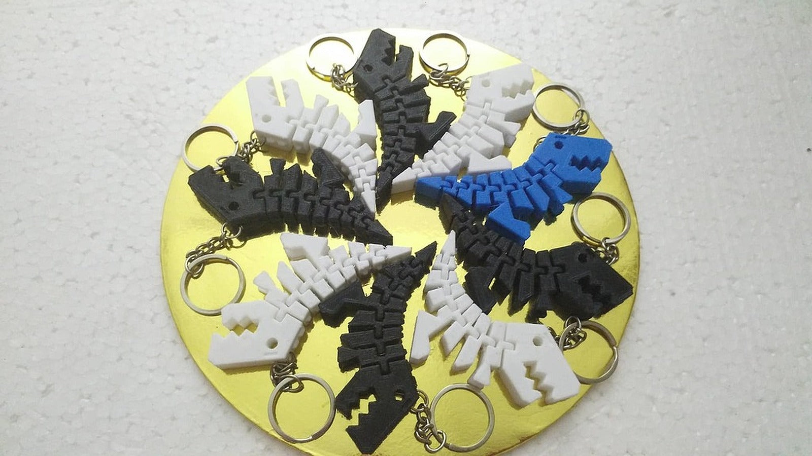 Flexi Rex anahtarlık (hidden loop) – 3D Baskı Modeli