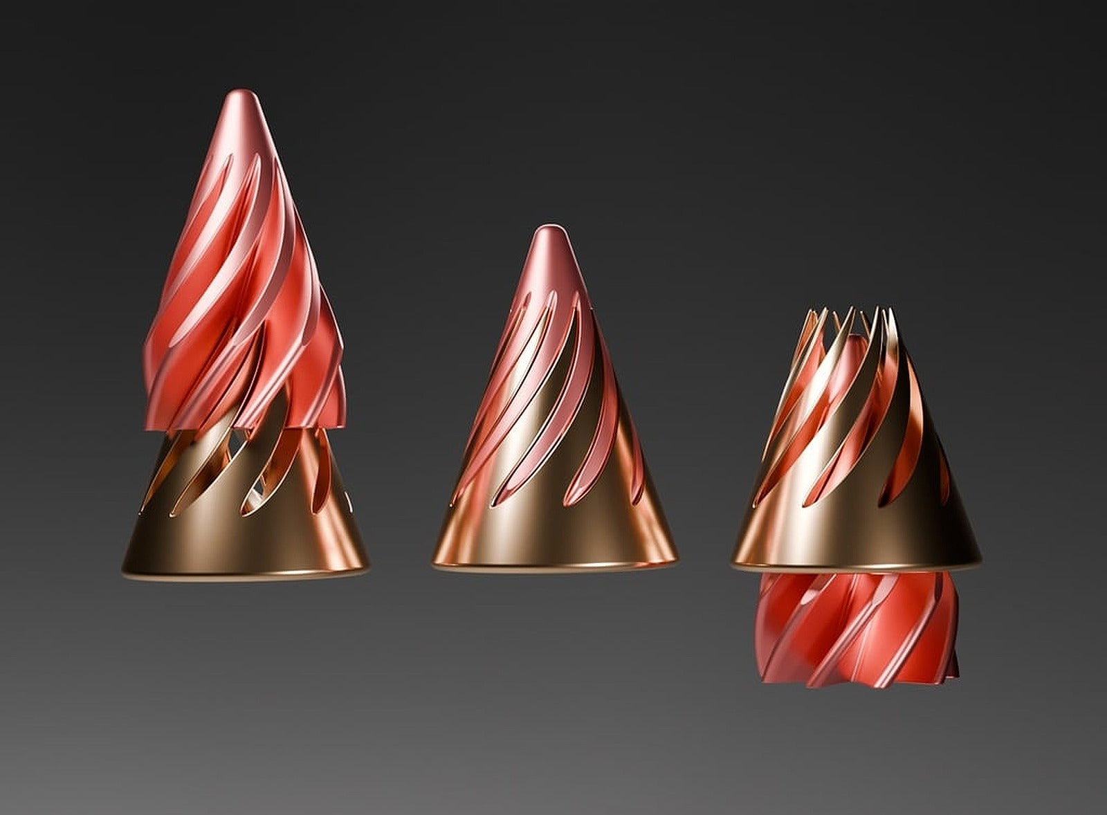 Spiral cone fidget toy (new!) – 3D Baskı Modeli