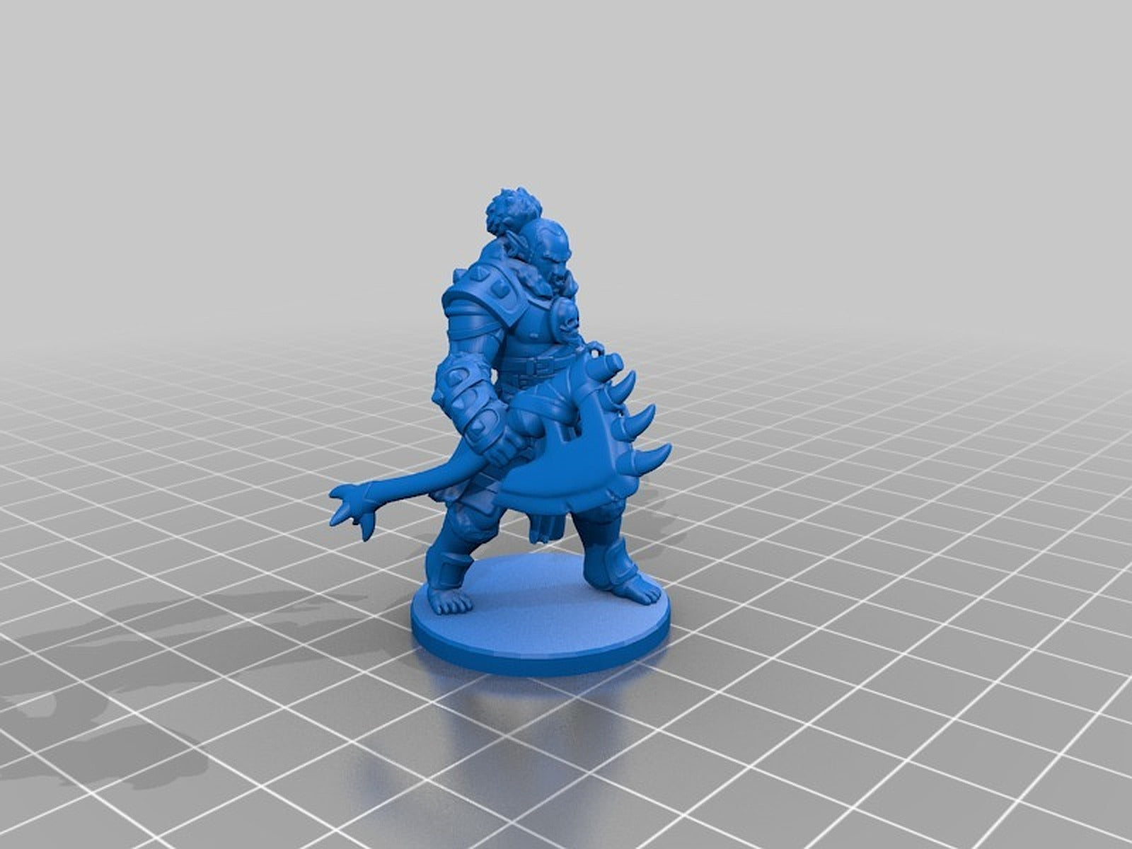 Orc Barbarian Miniature – 3D Baskı Modeli