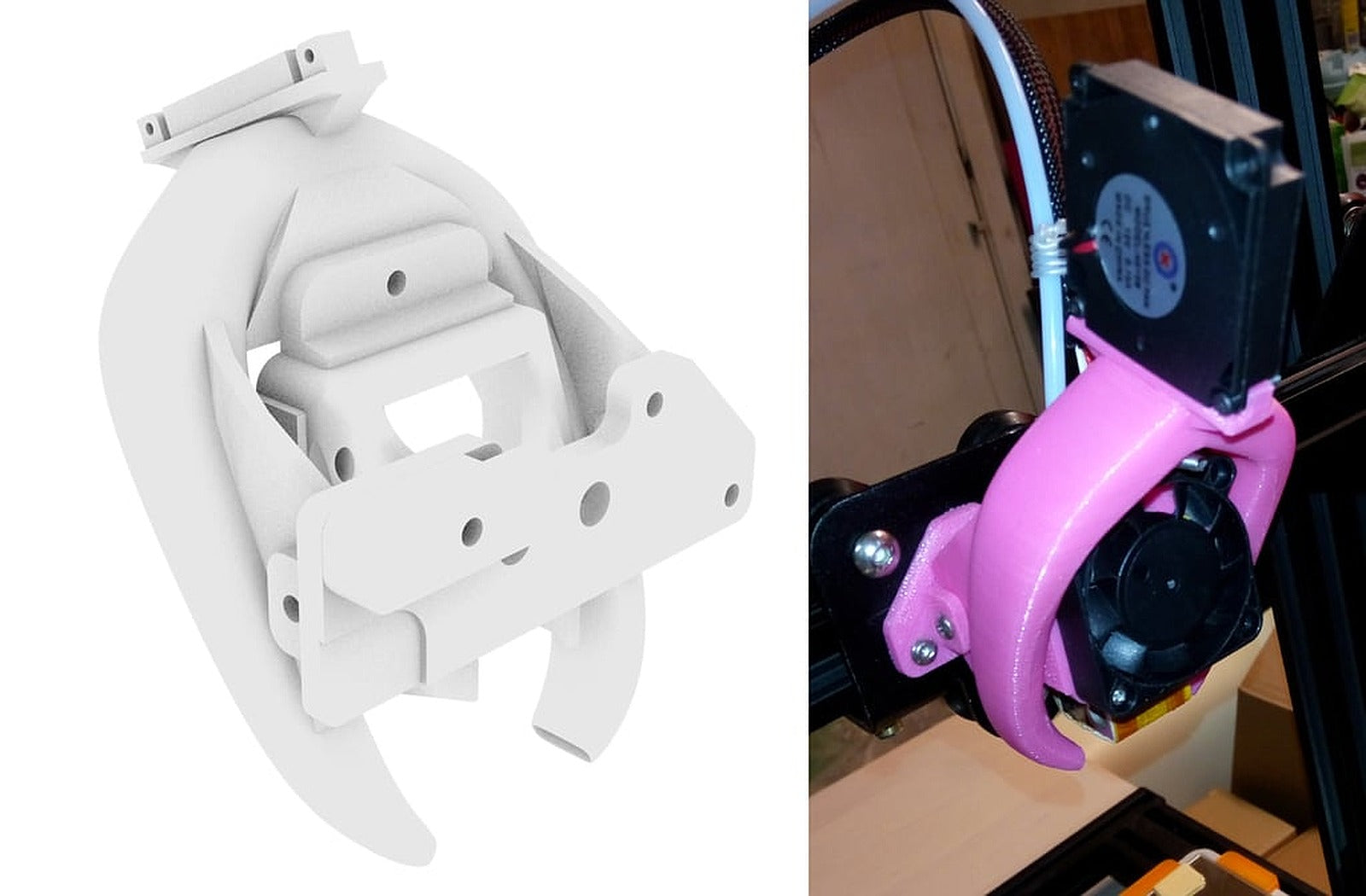 CR-10 FANG OEM fan duct assembly - easy & sturdy print – 3D Baskı Modeli