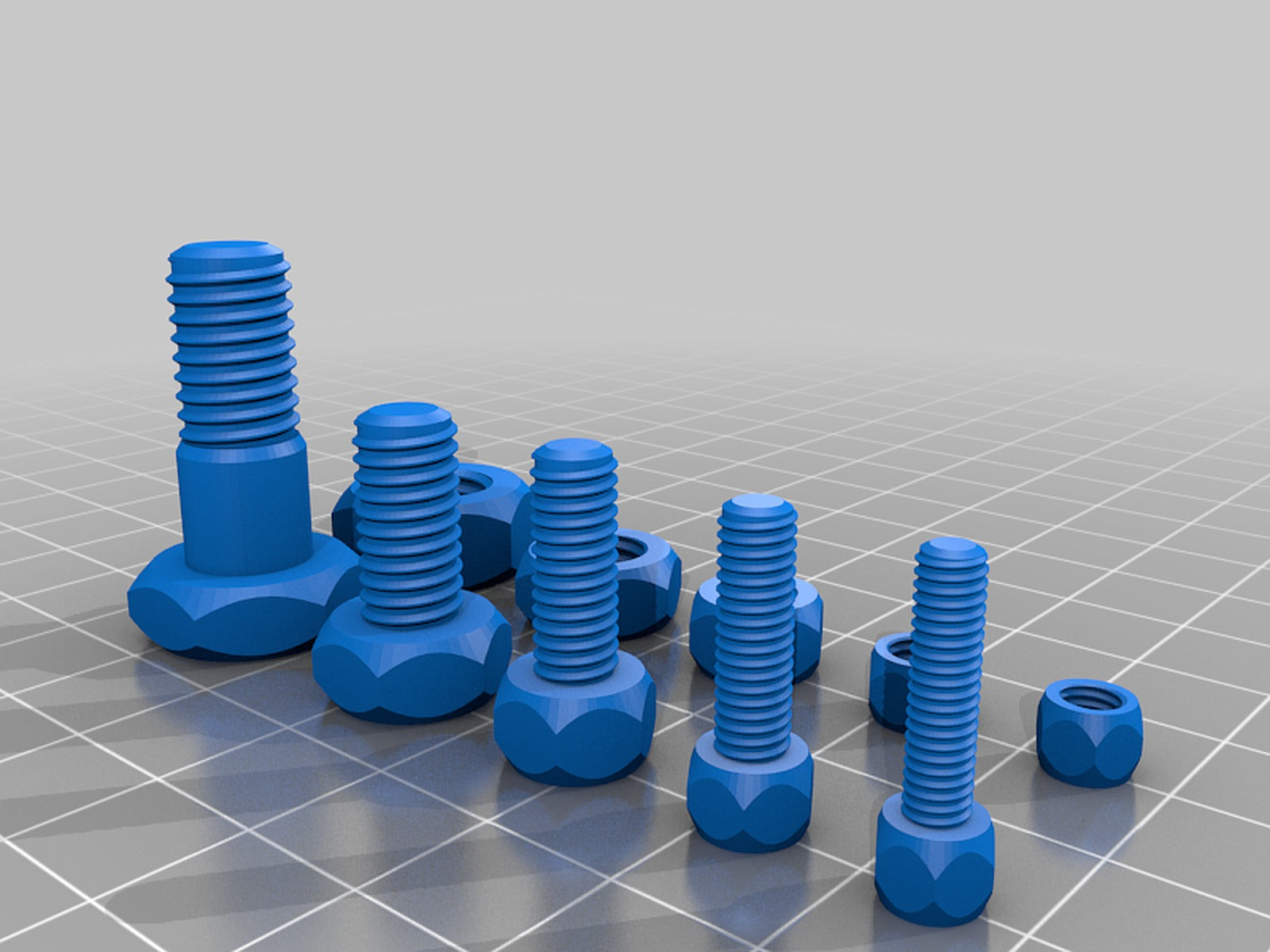 Metric thread and screw library – 3D Baskı Modeli