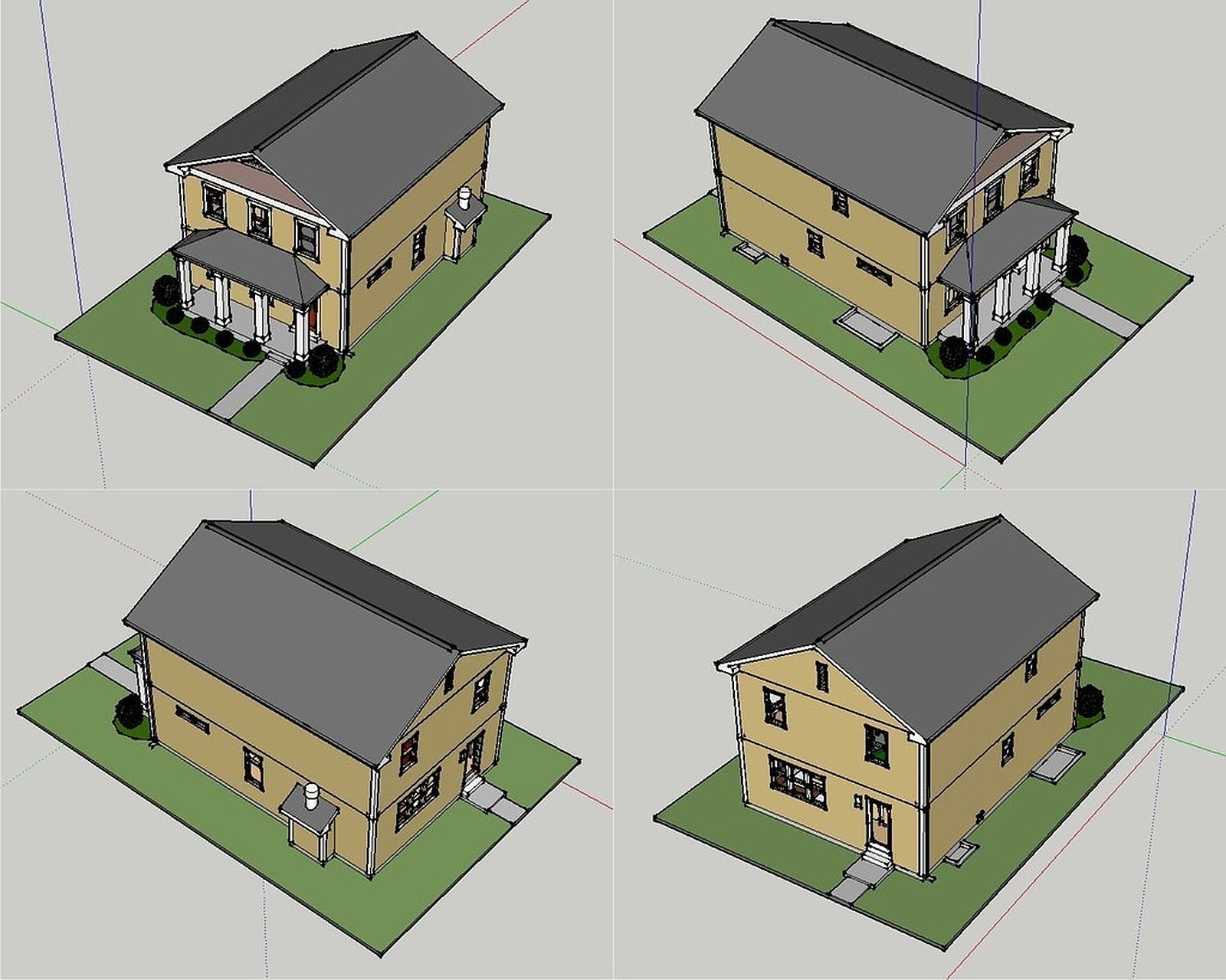 Two-Story Spec House – 3D Baskı Modeli