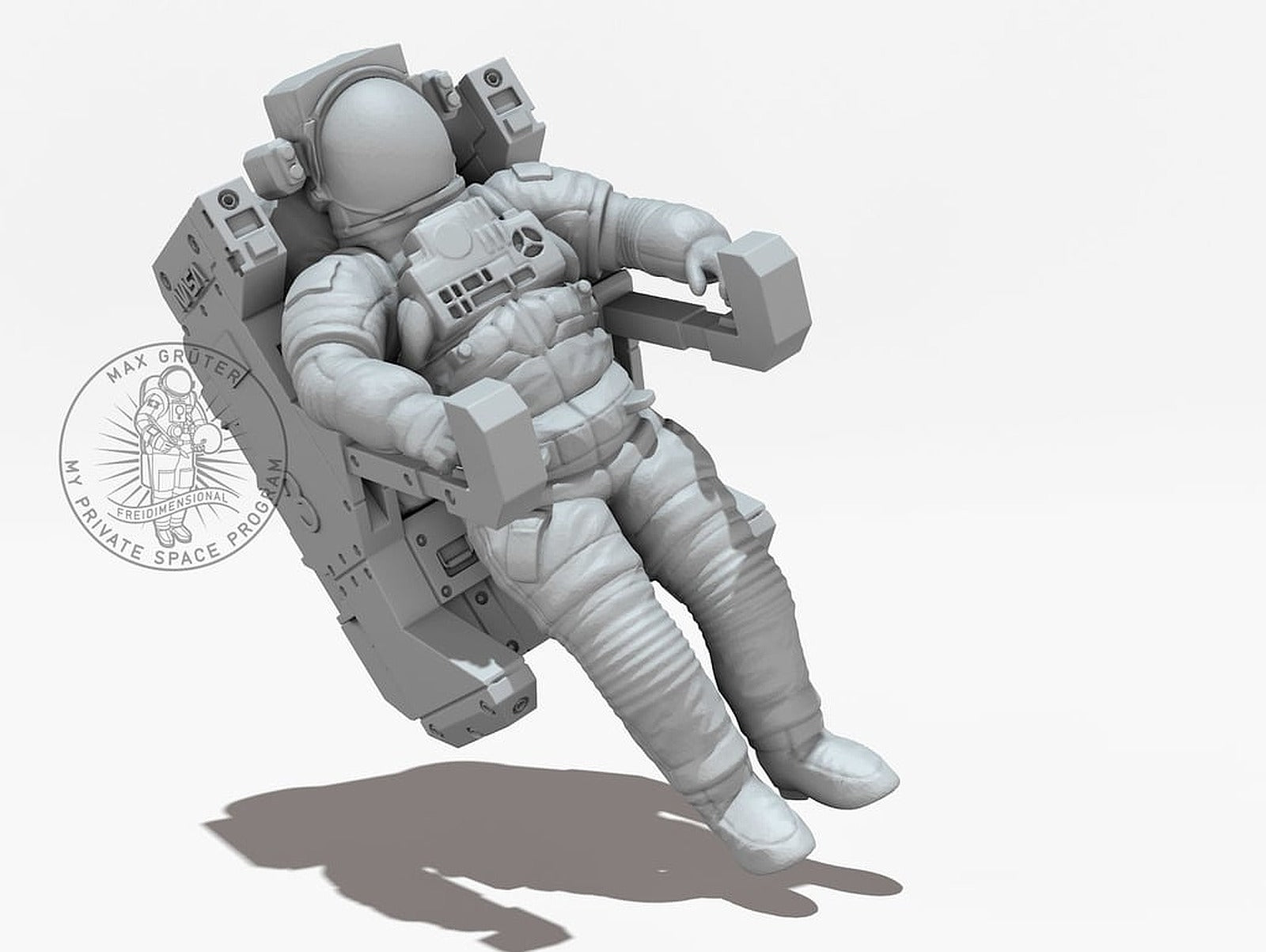 NASA Astronaut With Manned Maneuvering Unit – 3D Baskı Modeli
