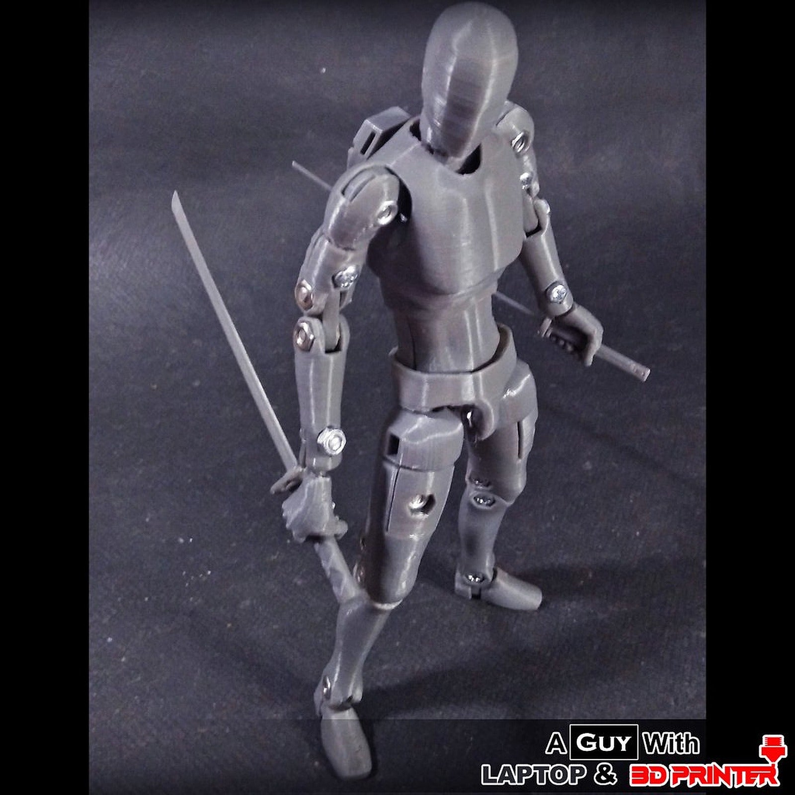 Nutbolt Reinforced Joint Action figür A.D.A.M 0 (ARTICULATED DOLL ACTIONFIGURE MODEL 0) - NUTBOLT TYPE - ACTION figür VER.04 – 3D Baskı Modeli
