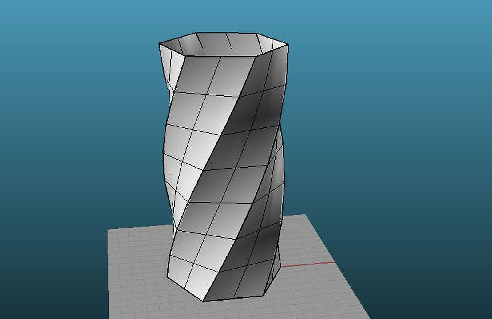 Twisted 6-sided vazo Basic – 3D Baskı Modeli