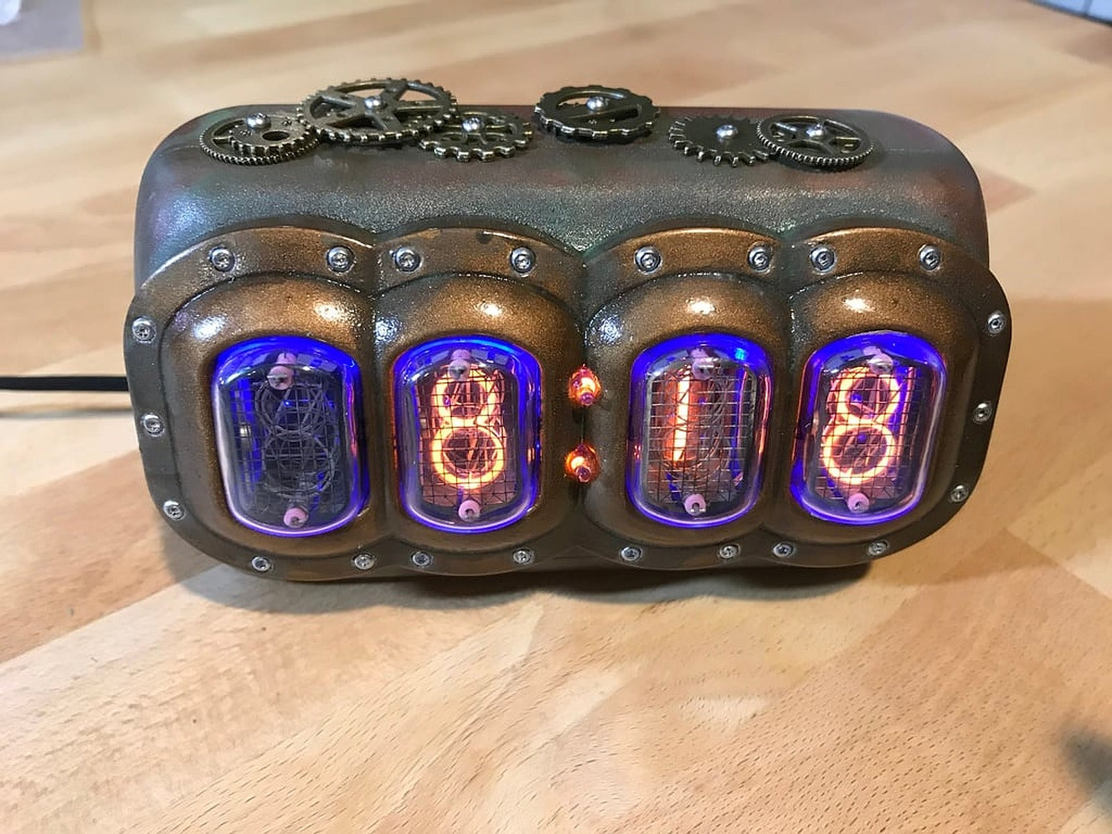 Steampunk Nixie Tube Clock – 3D Baskı Modeli