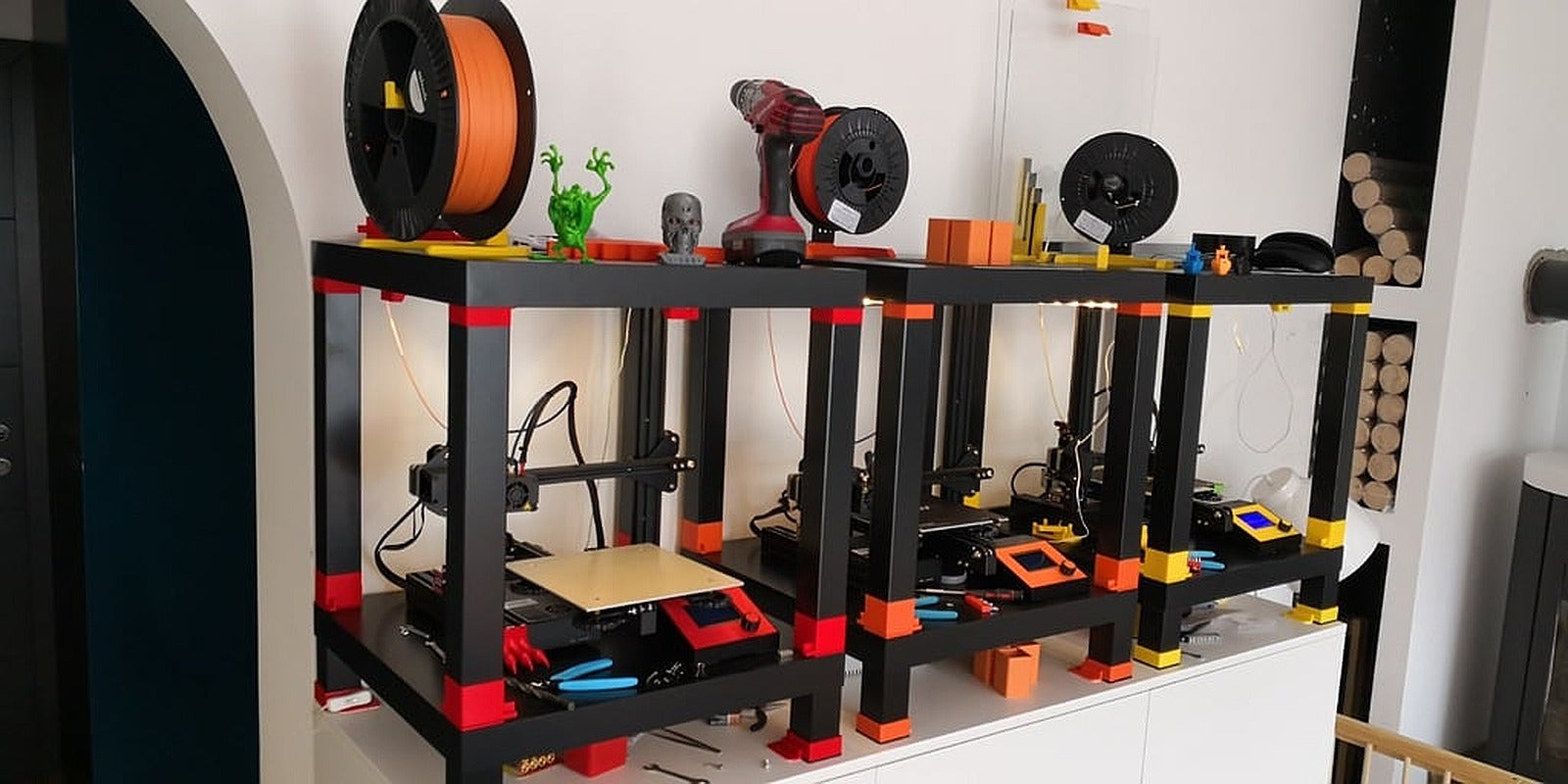 Creality3D Ender 3 IKEA LACK enclosure with IKEA LEDBERG LED lights – 3D Baskı Modeli