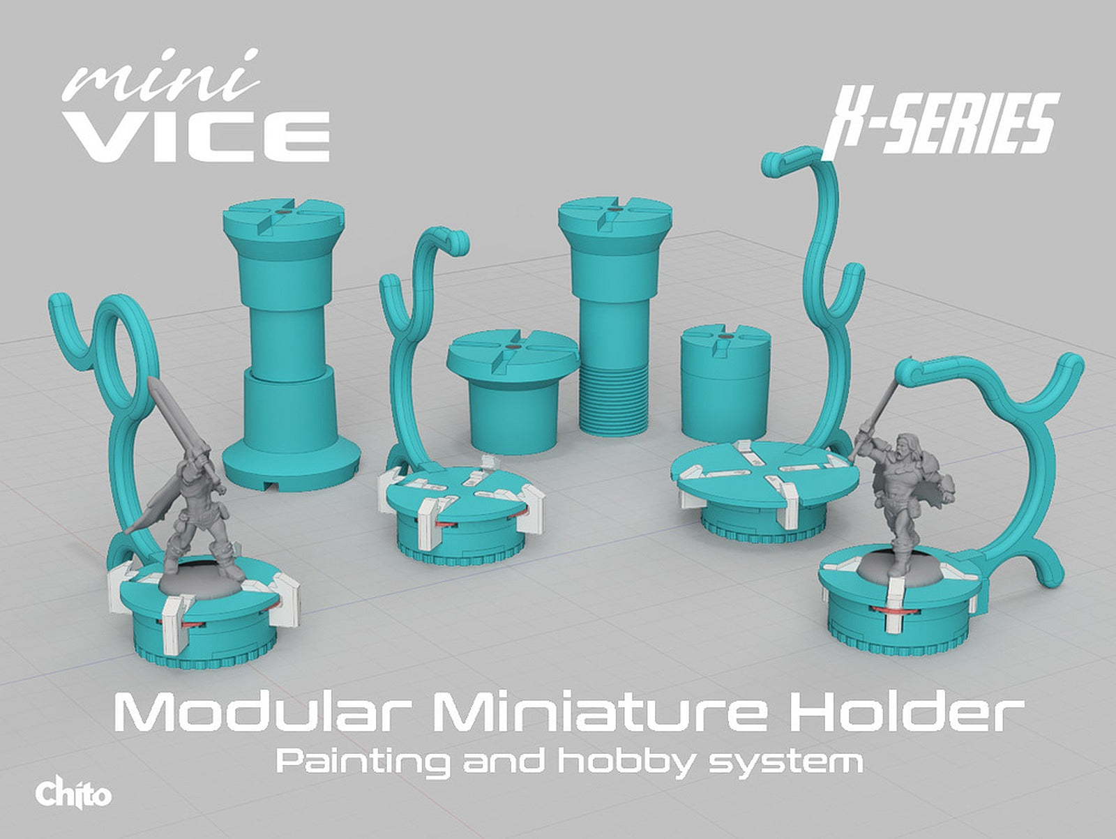 miniVICE X-Series - Modular miniature stand, painting and hobby system – 3D Baskı Modeli