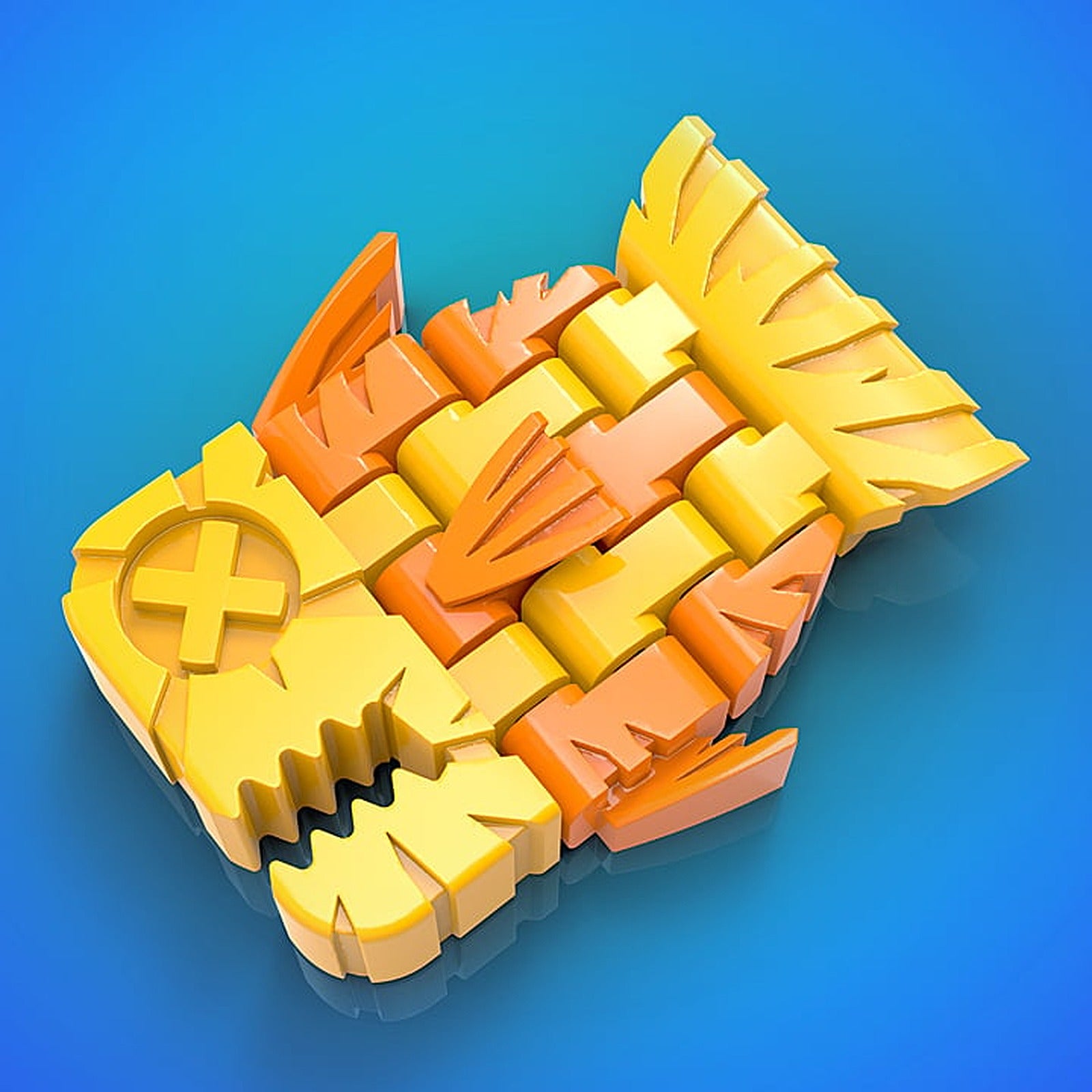 Graphica: Fish - 3DKitbash.com - Print & Play – 3D Baskı Modeli