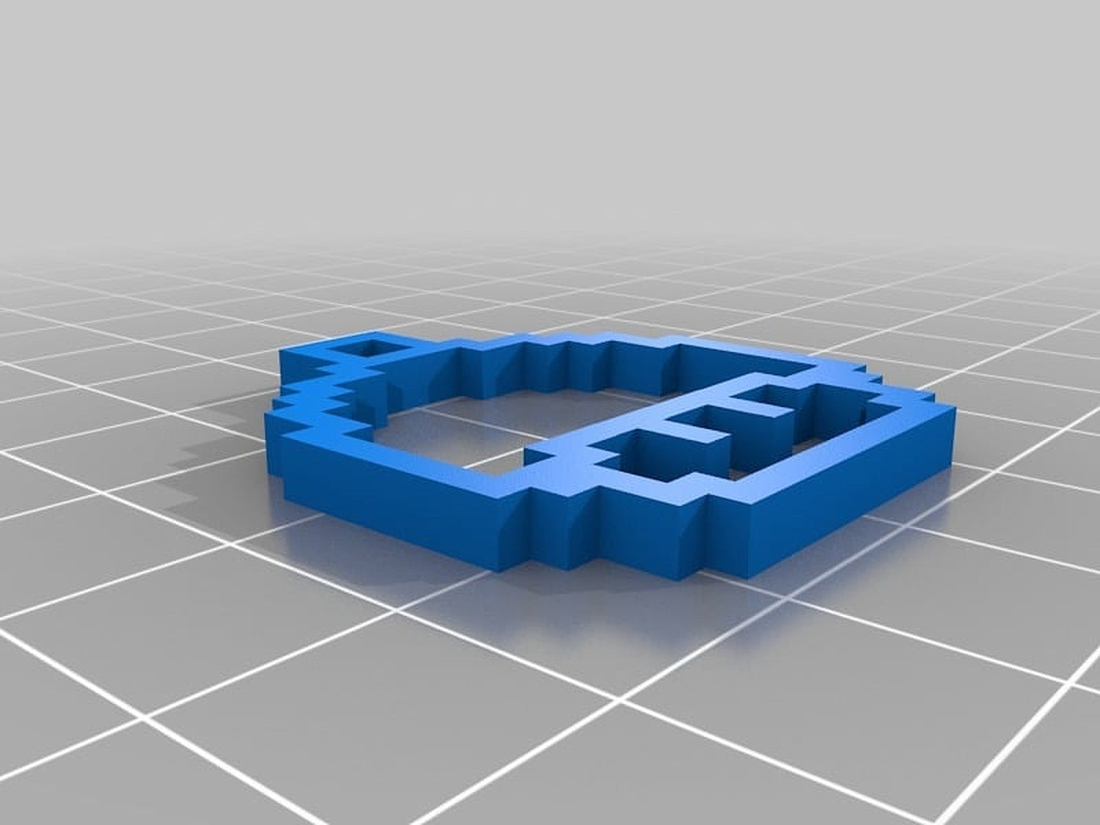 Super Mario 8-Bit Mushroom anahtarlık – 3D Baskı Modeli